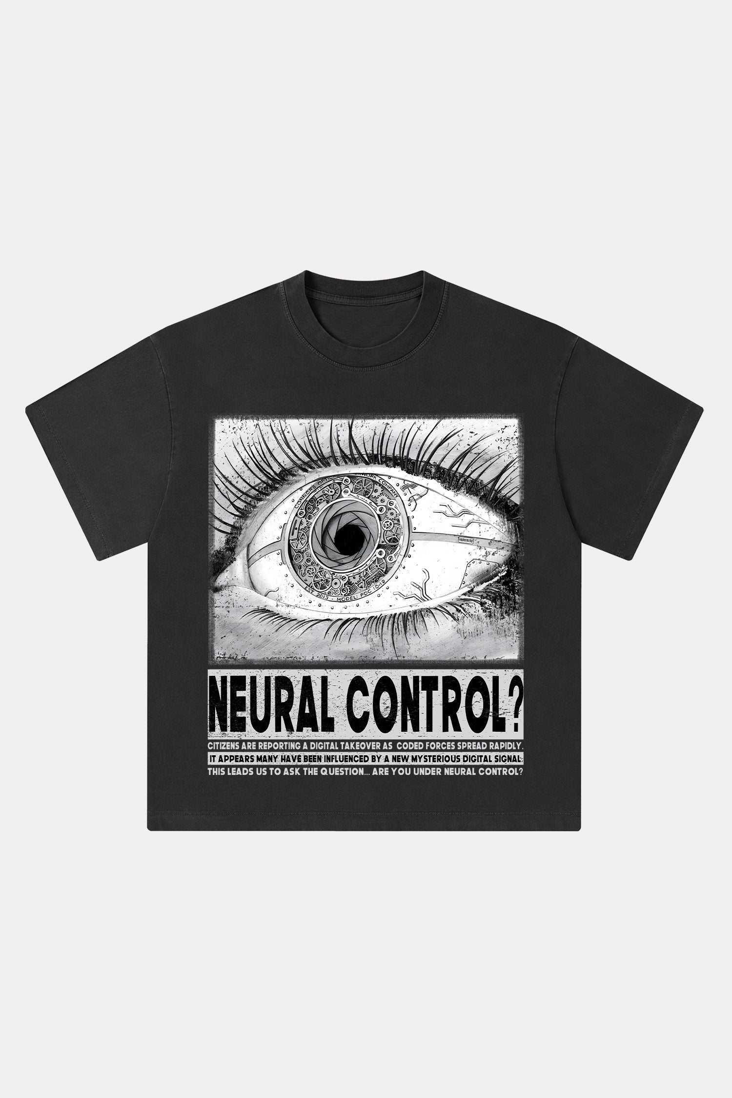 Evilnova Neural Control Washed Streetwear T-Shirt-Evilnova
