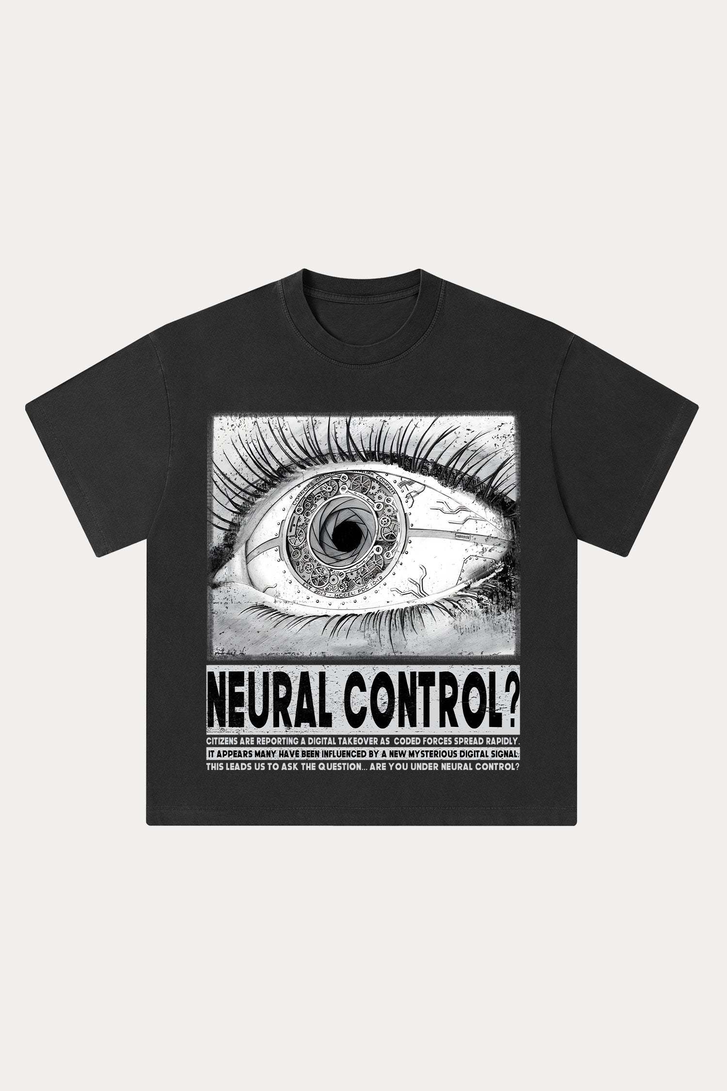 Evilnova Neural Control Washed Streetwear T-Shirt-Evilnova