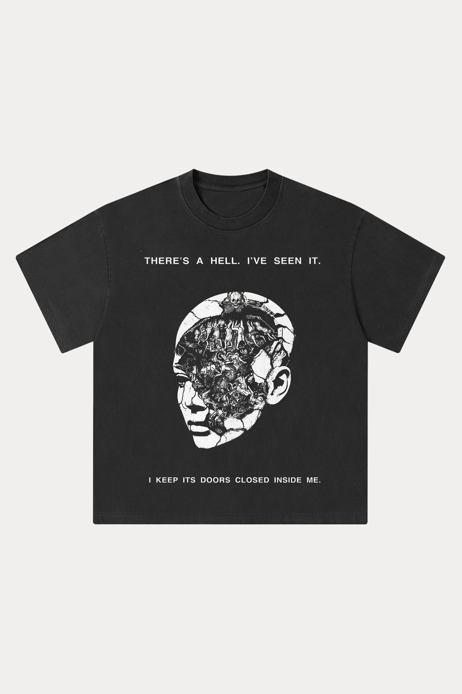 Evilnova I've Seen Hell Washed Streetwear T-Shirt-Evilnova