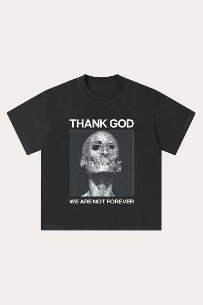Evilnova We Are Not Forever Washed Streetwear T-Shirt-Evilnova