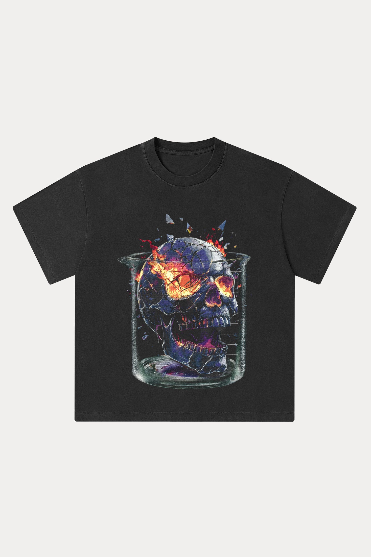 Evilnova Scorch Experiment Washed Streetwear T-Shirt-Evilnova
