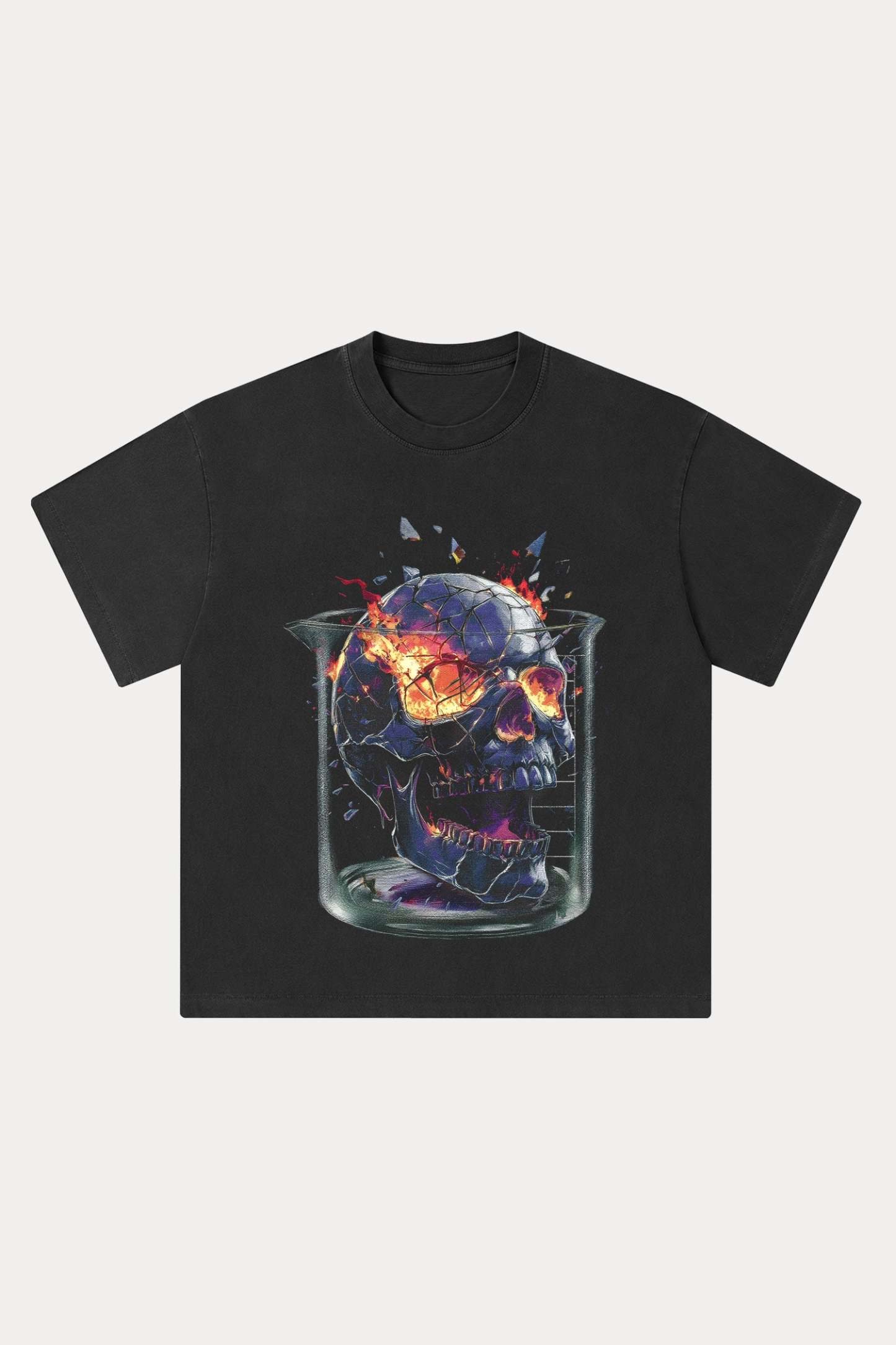 Evilnova Scorch Experiment Washed Streetwear T-Shirt-Evilnova