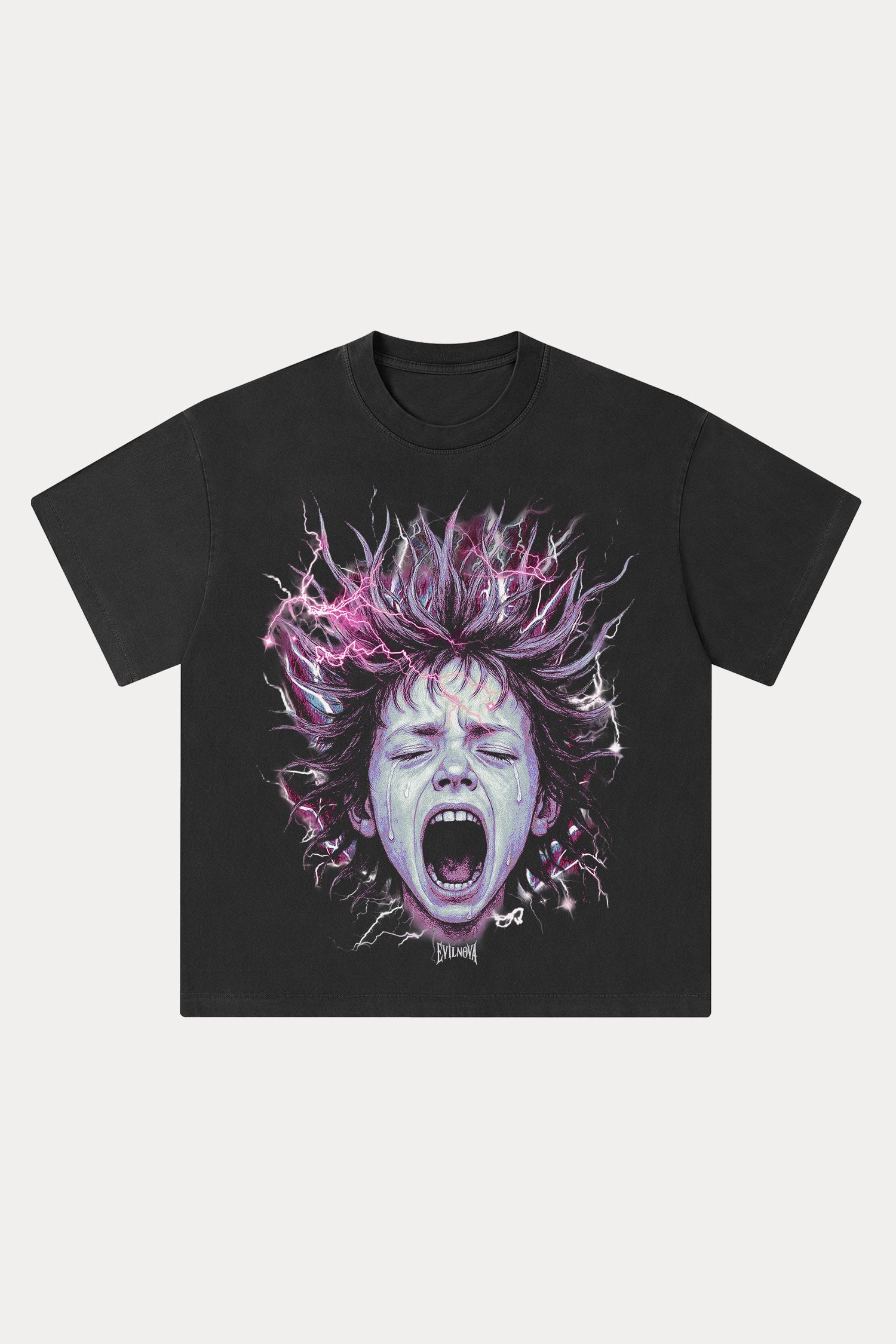 Evilnova Energy Washed Streetwear T-Shirt-Evilnova