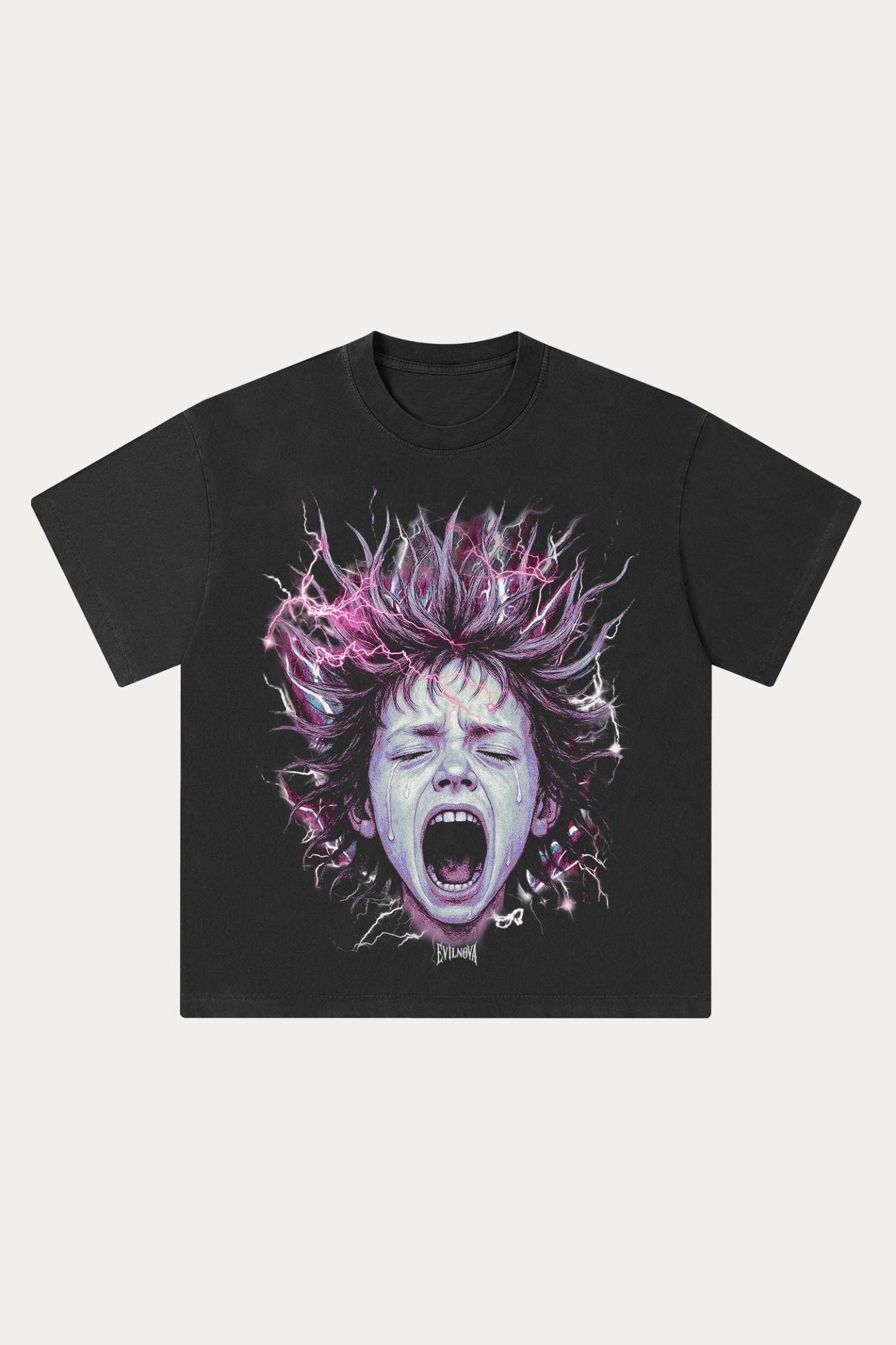 Evilnova Energy Washed Streetwear T-Shirt-Evilnova