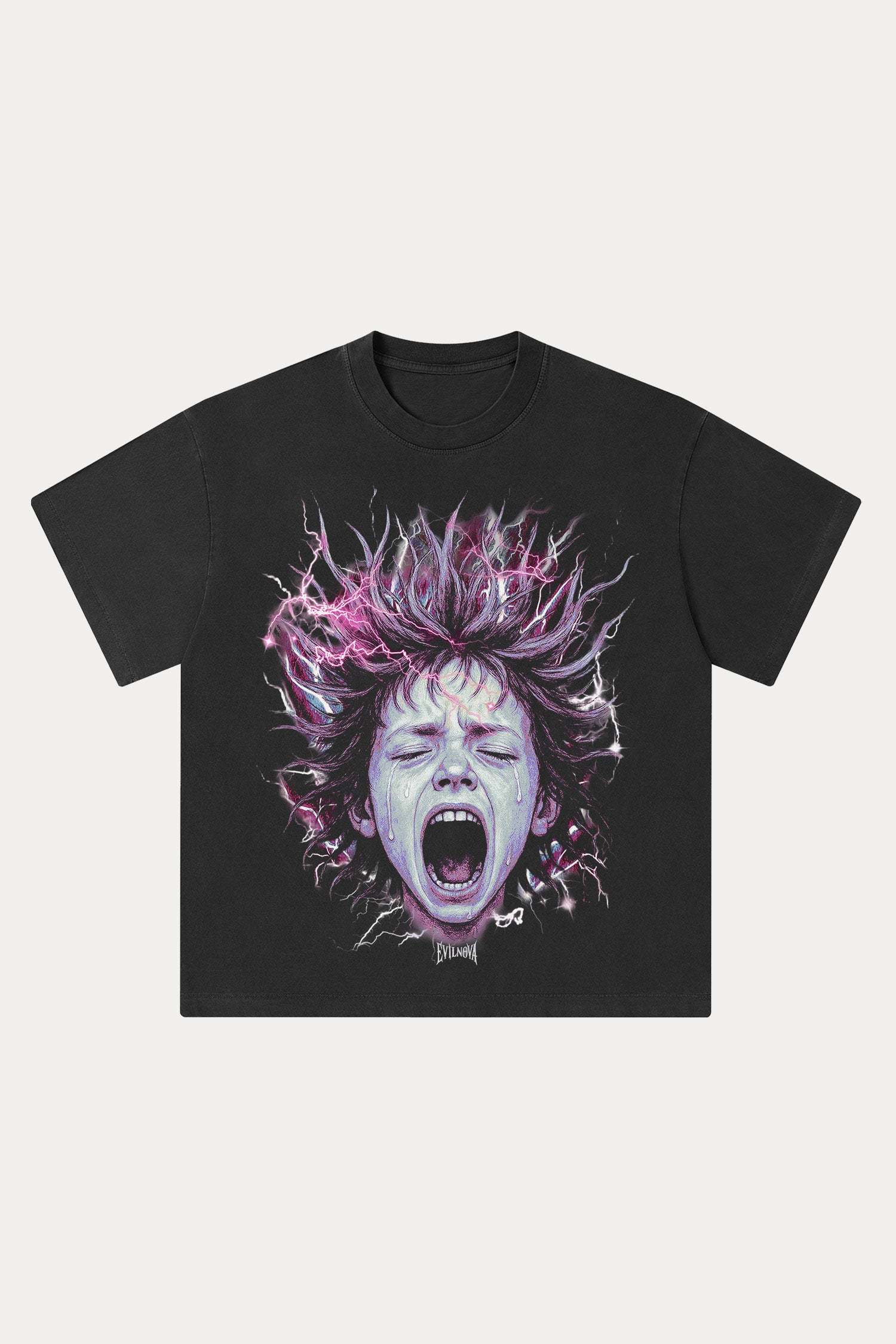 Evilnova Energy Washed Streetwear T-Shirt-Evilnova