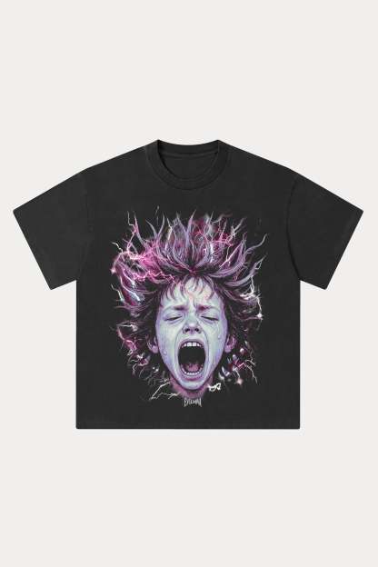 Evilnova Energy Washed Streetwear T-Shirt-Evilnova