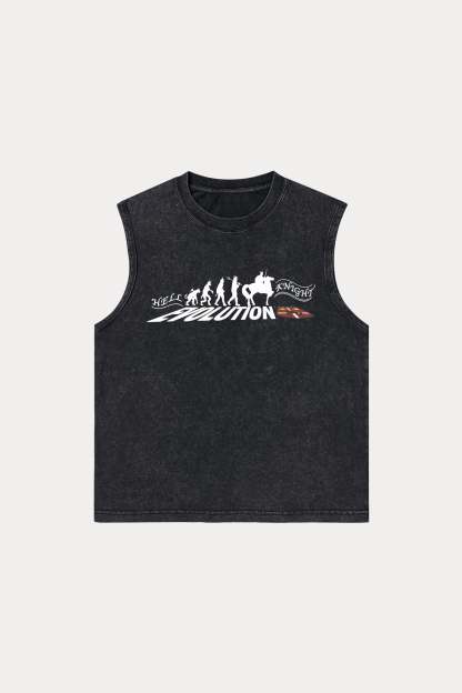 Evilnova Hell Knight Washed Tank Top-Evilnova