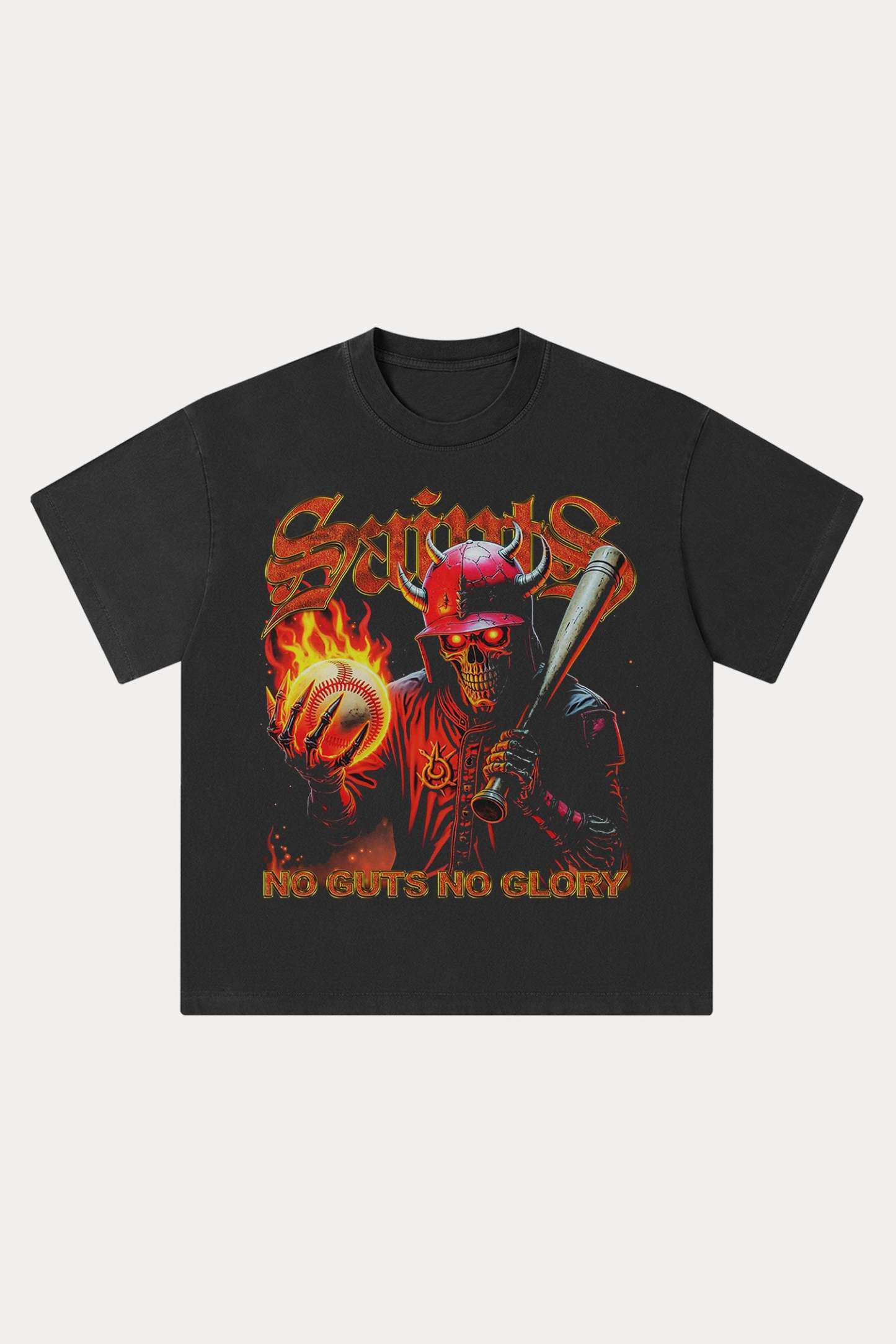 Evilnova No Guts No Glory Washed Streetwear T-Shirt-Evilnova