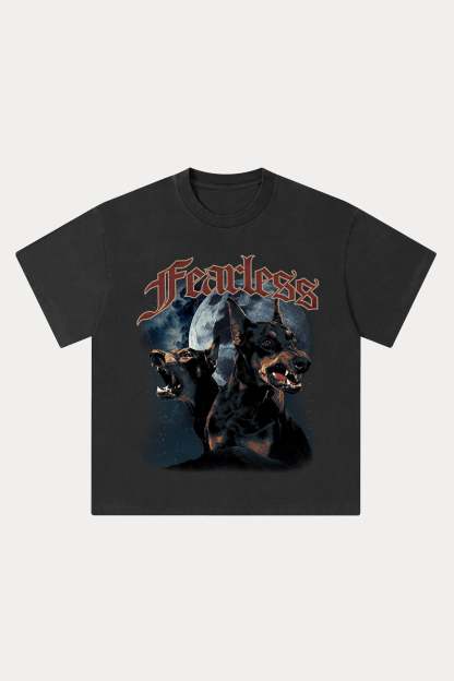 Evilnova Fearless Washed Streetwear T-Shirt-Evilnova