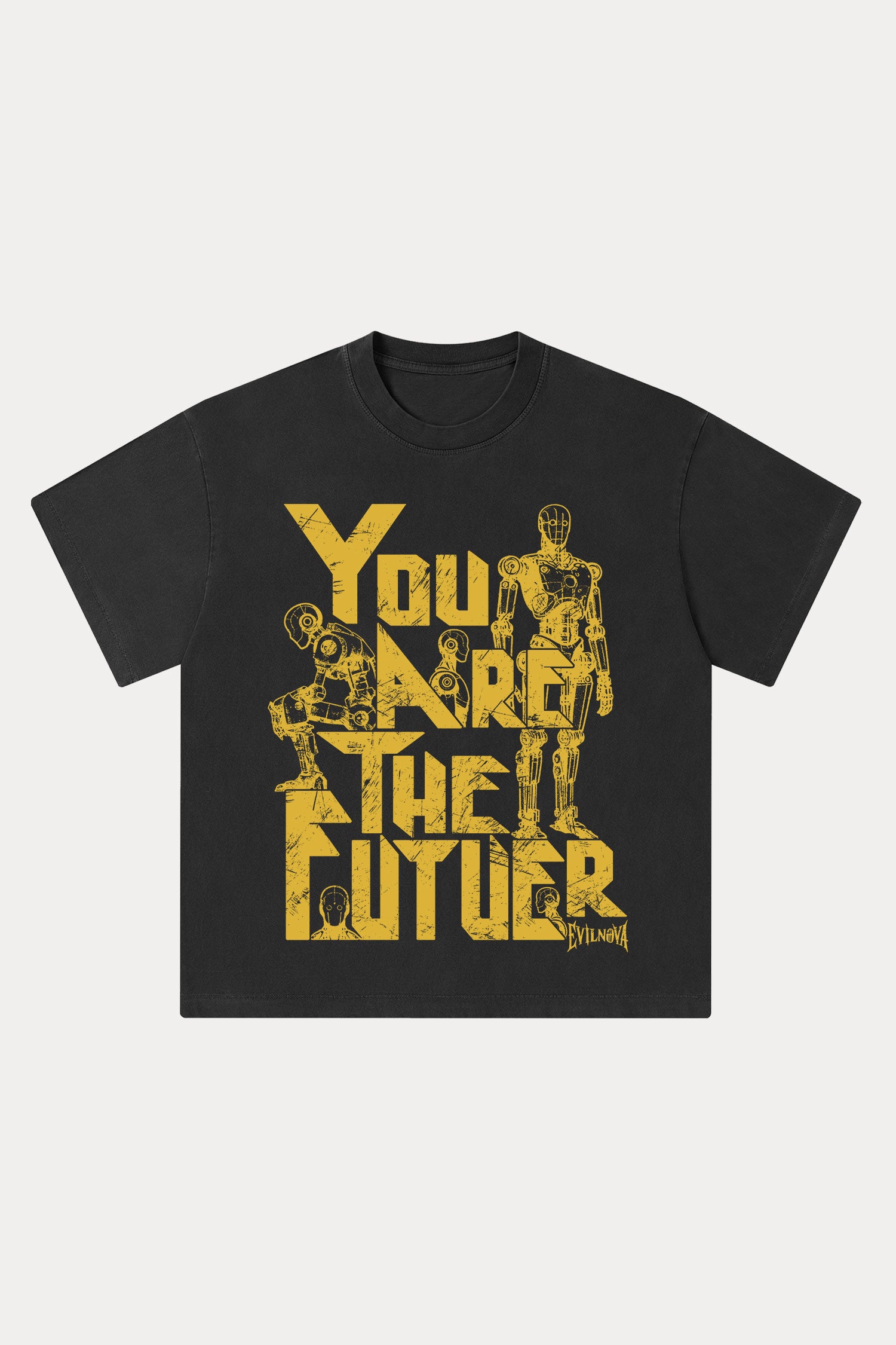 Evilnova You Are The Future Washed Streetwear T-Shirt-Evilnova