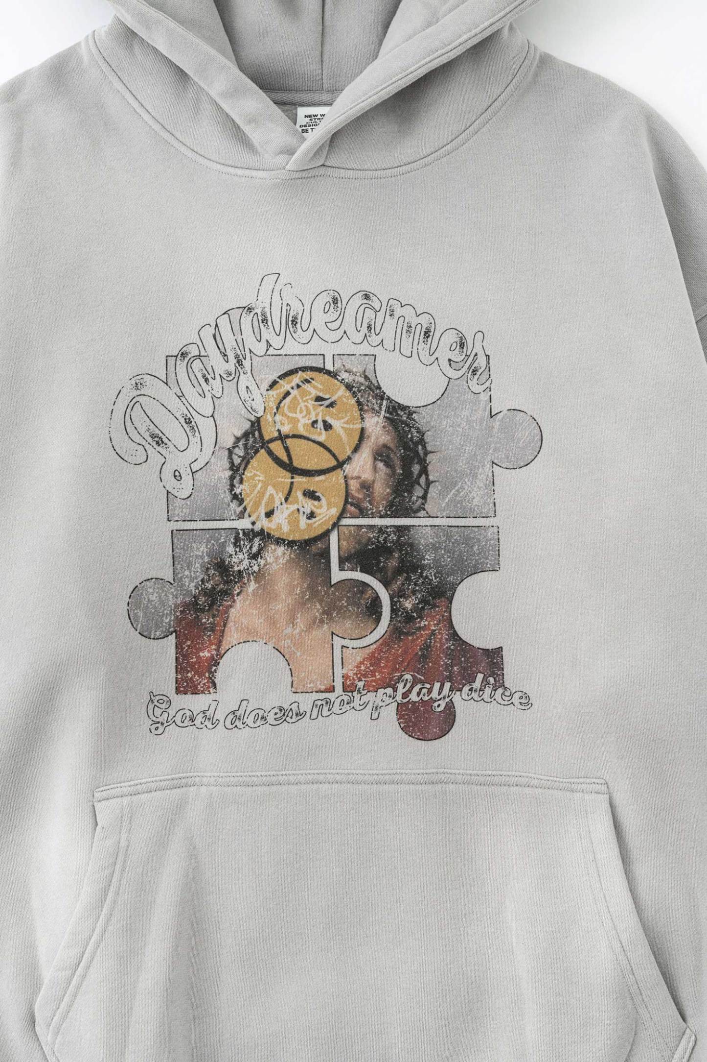 Evilnova God Does Not Play Dice Washed Streetwear Hoodie