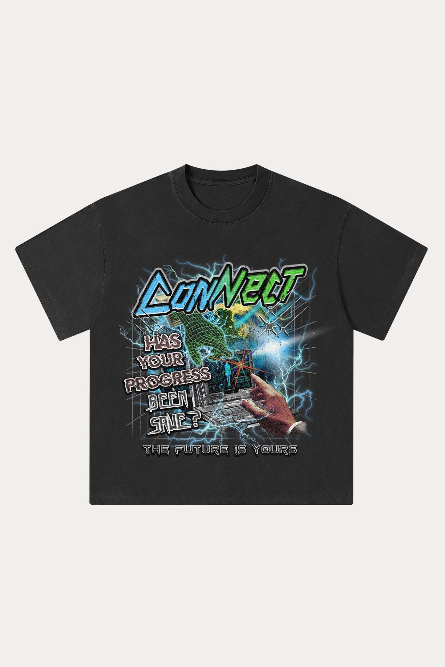 Evilnova Connect Washed Streetwear T-Shirt-Evilnova