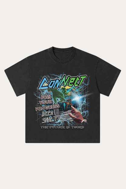 Evilnova Connect Washed Streetwear T-Shirt-Evilnova