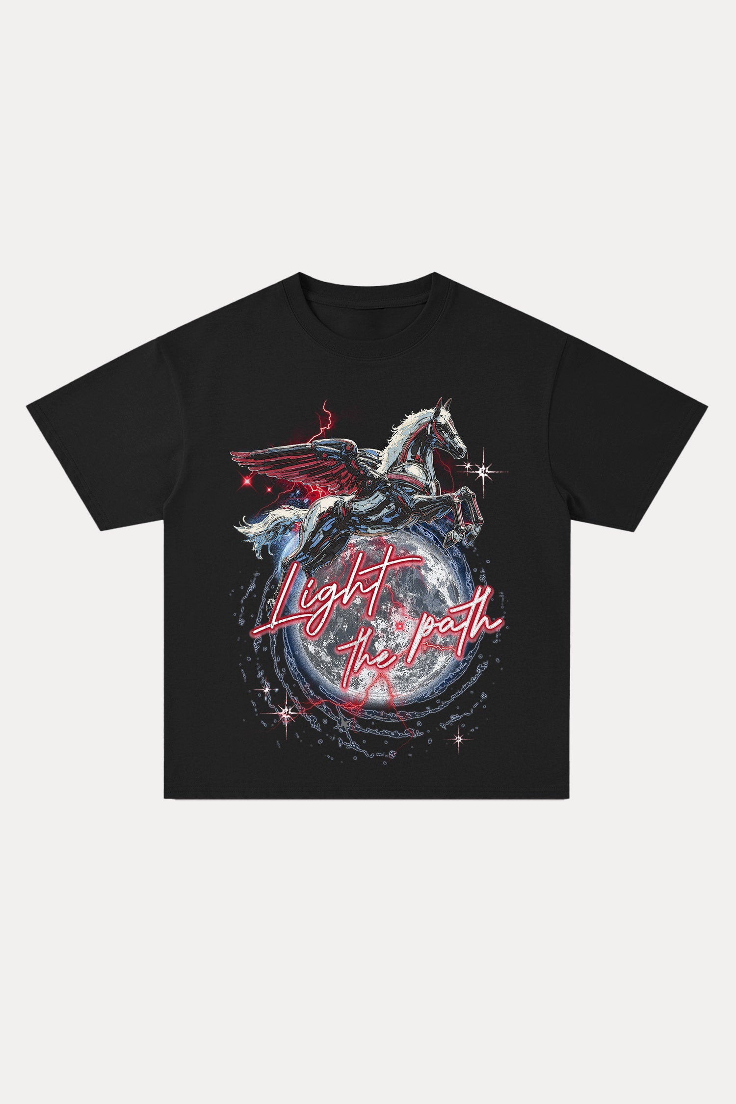 Evilnova Light the path Cotton Oversize T-Shirt-Evilnova