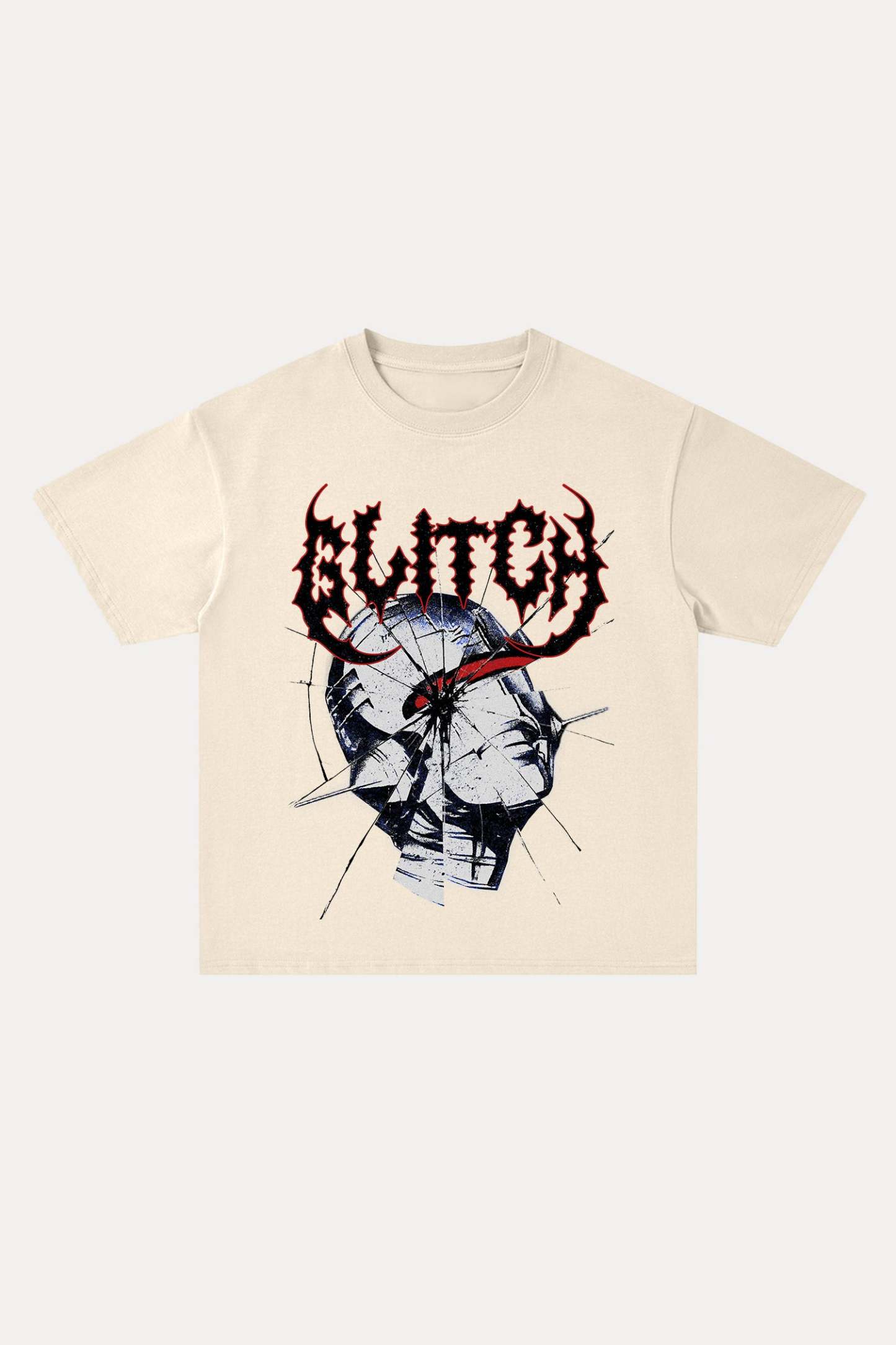 Evilnova Glitch Cotton Oversize T-Shirt-Evilnova