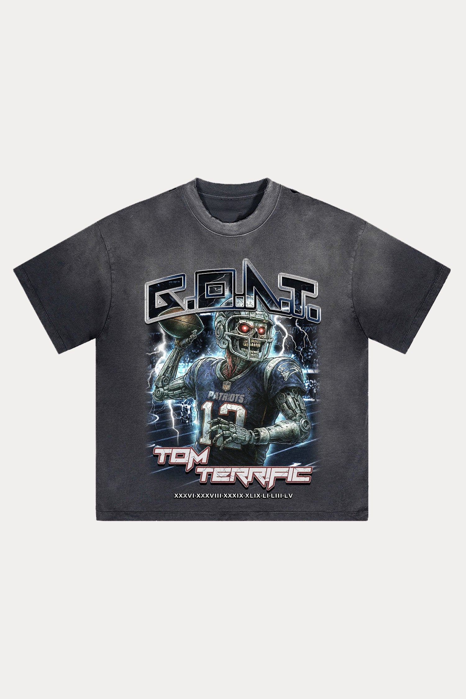 Evilnova Goat Distressed Washed T-Shirt-Evilnova