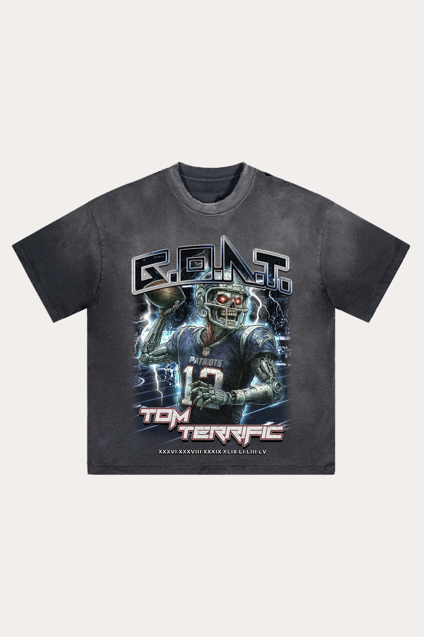 Evilnova Goat Distressed Washed T-Shirt-Evilnova