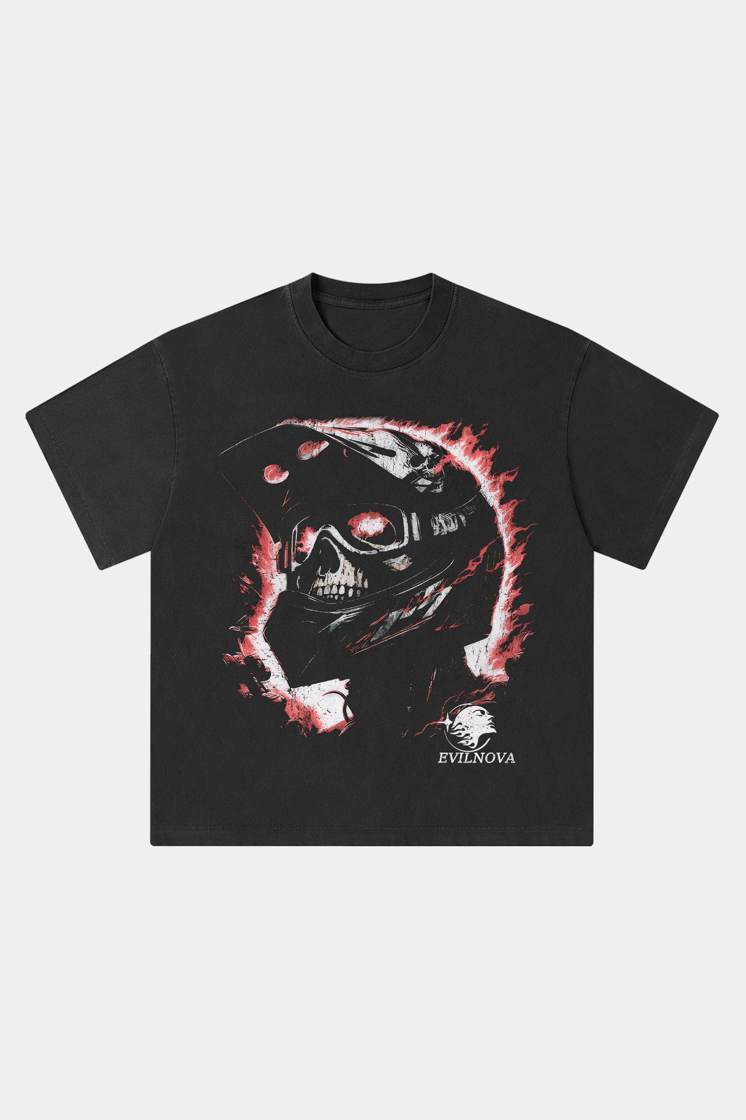 Evilnova Blaze Washed Streetwear T-Shirt-Evilnova