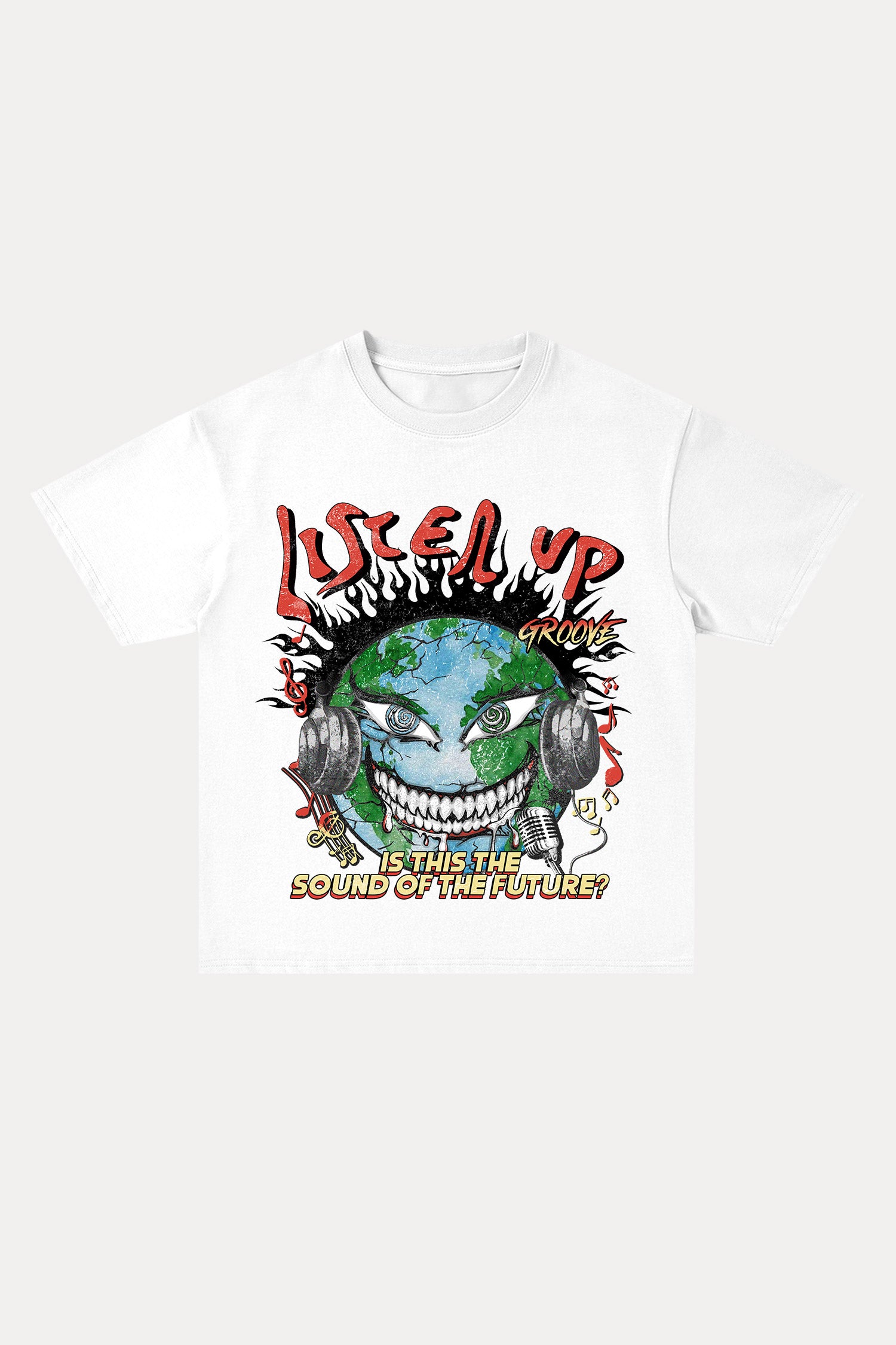 Evilnova Listen Up Cotton Oversize T-Shirt-Evilnova