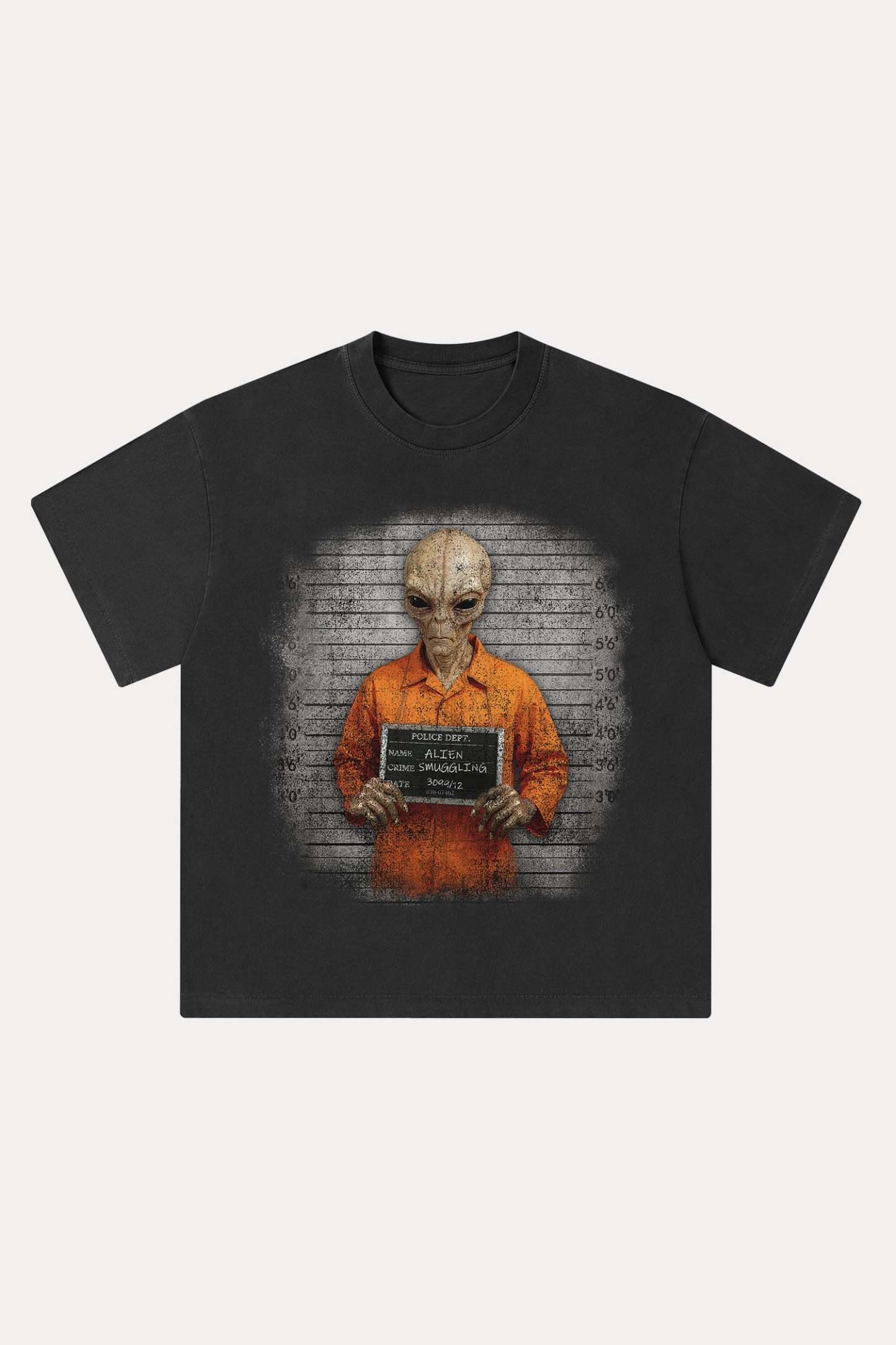 Evilnova Crime Washed Streetwear T-Shirt-Evilnova