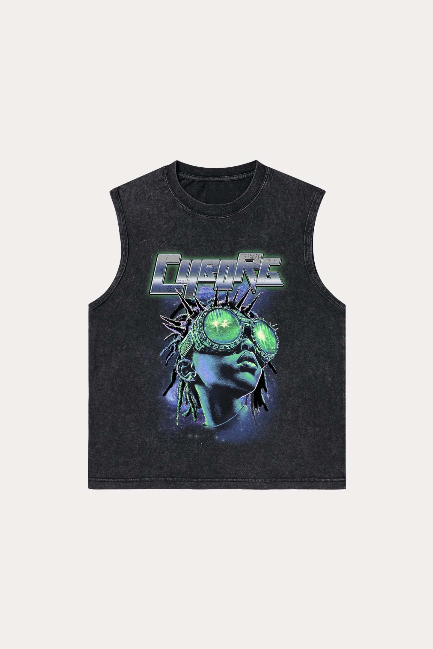 Evilnova Cyborg Washed Tank Top-Evilnova