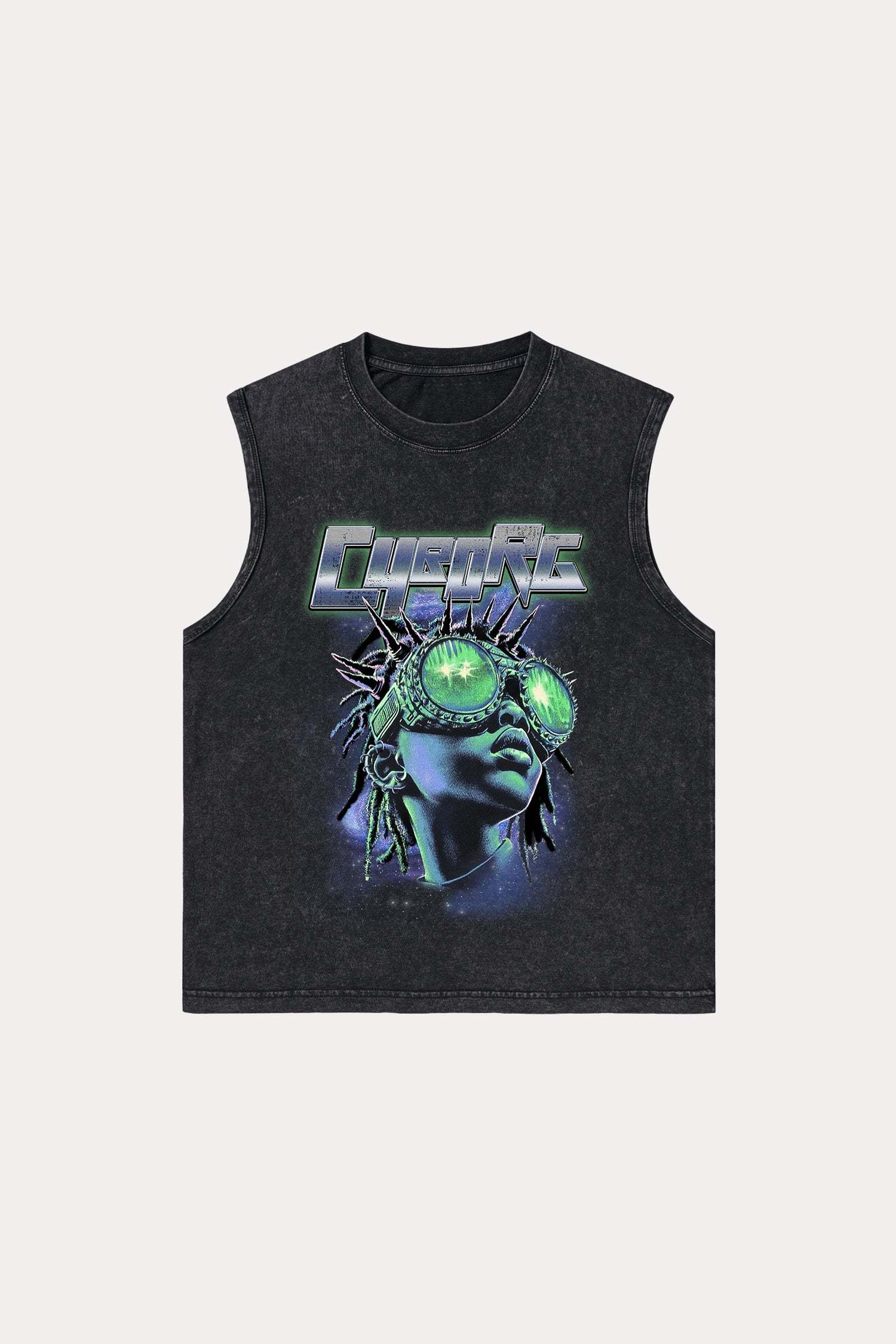 Evilnova Cyborg Washed Tank Top-Evilnova
