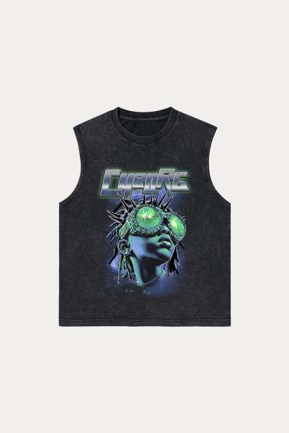 Evilnova Cyborg Washed Tank Top-Evilnova