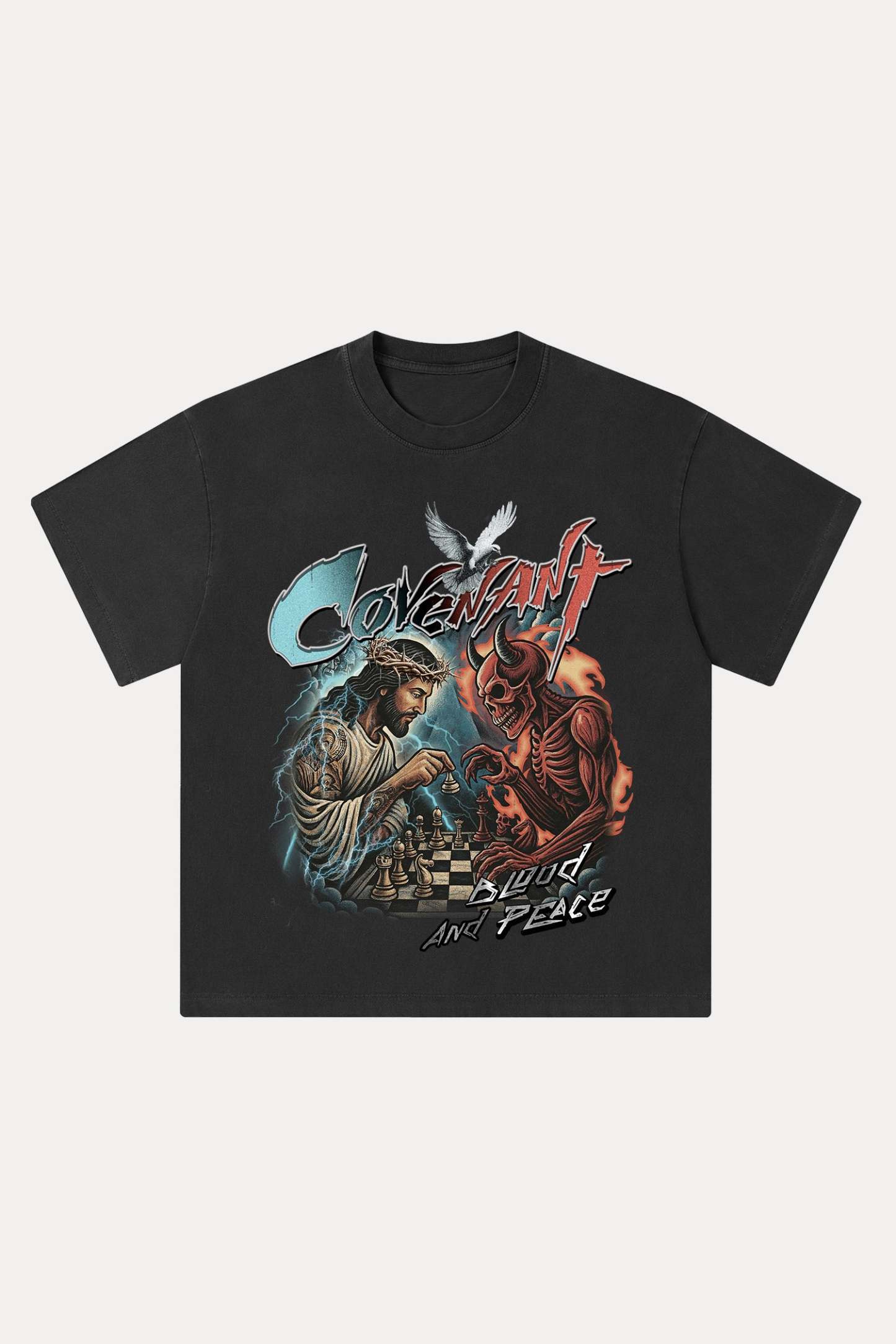 Evilnova Covenent Washed Streetwear T-Shirt-Evilnova