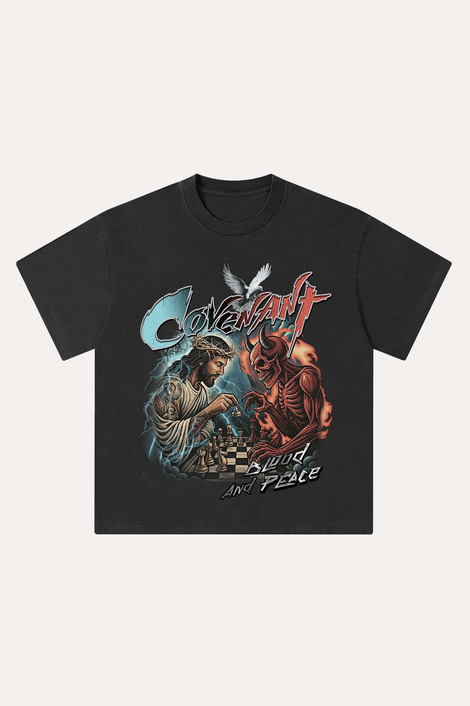 Evilnova Covenent Washed Streetwear T-Shirt-Evilnova