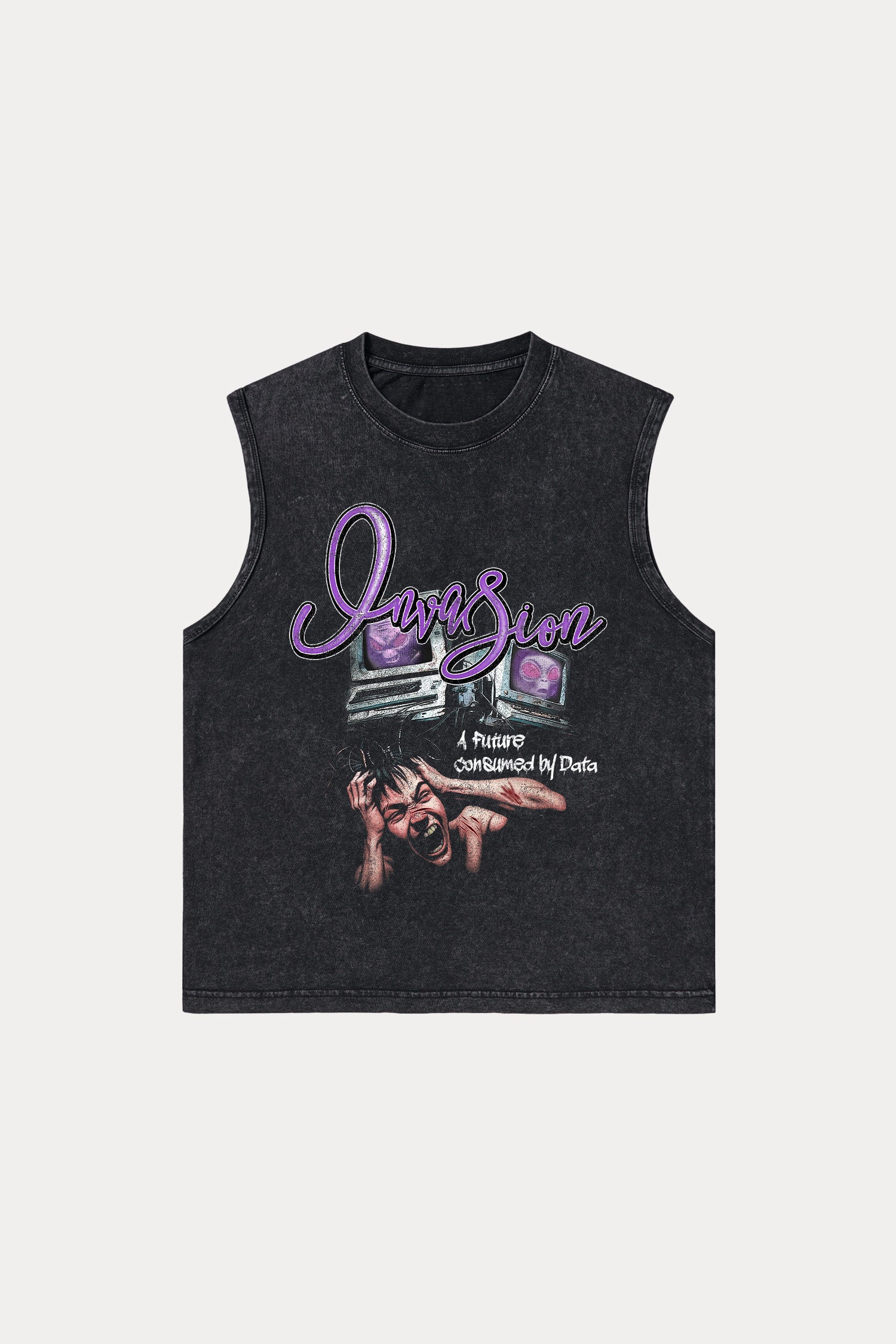 Evilnova Invasion Washed Tank Top-Evilnova