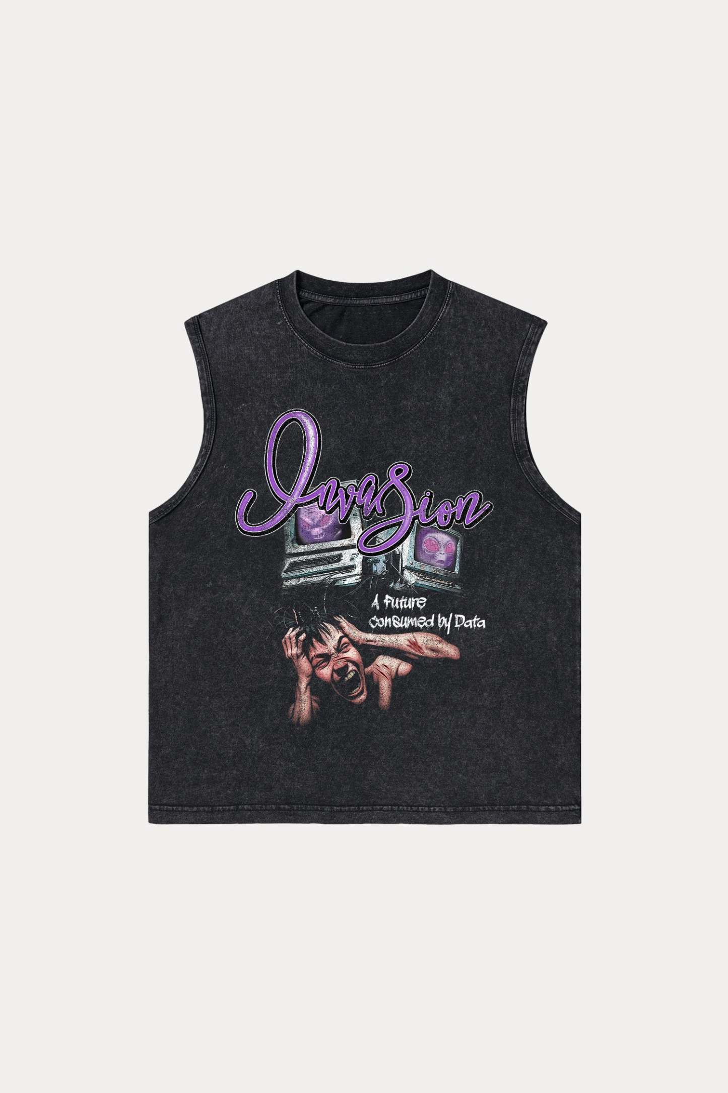 Evilnova Invasion Washed Tank Top-Evilnova