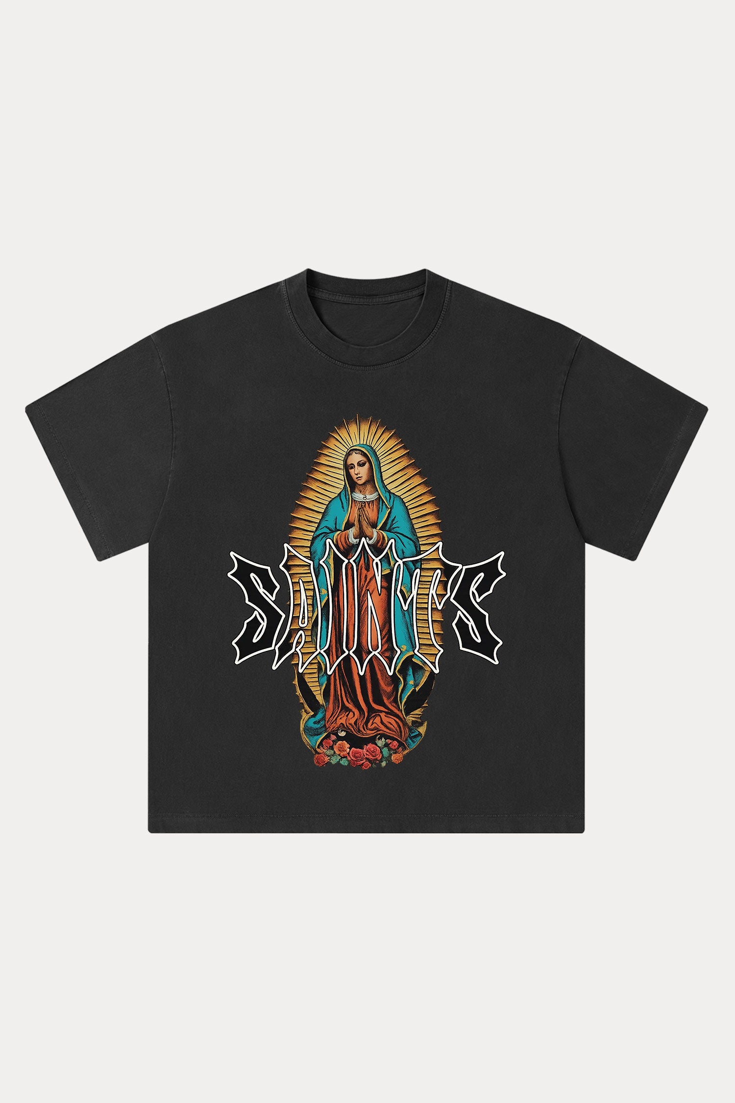 Evilnova Saints Washed Streetwear T-Shirt-Evilnova