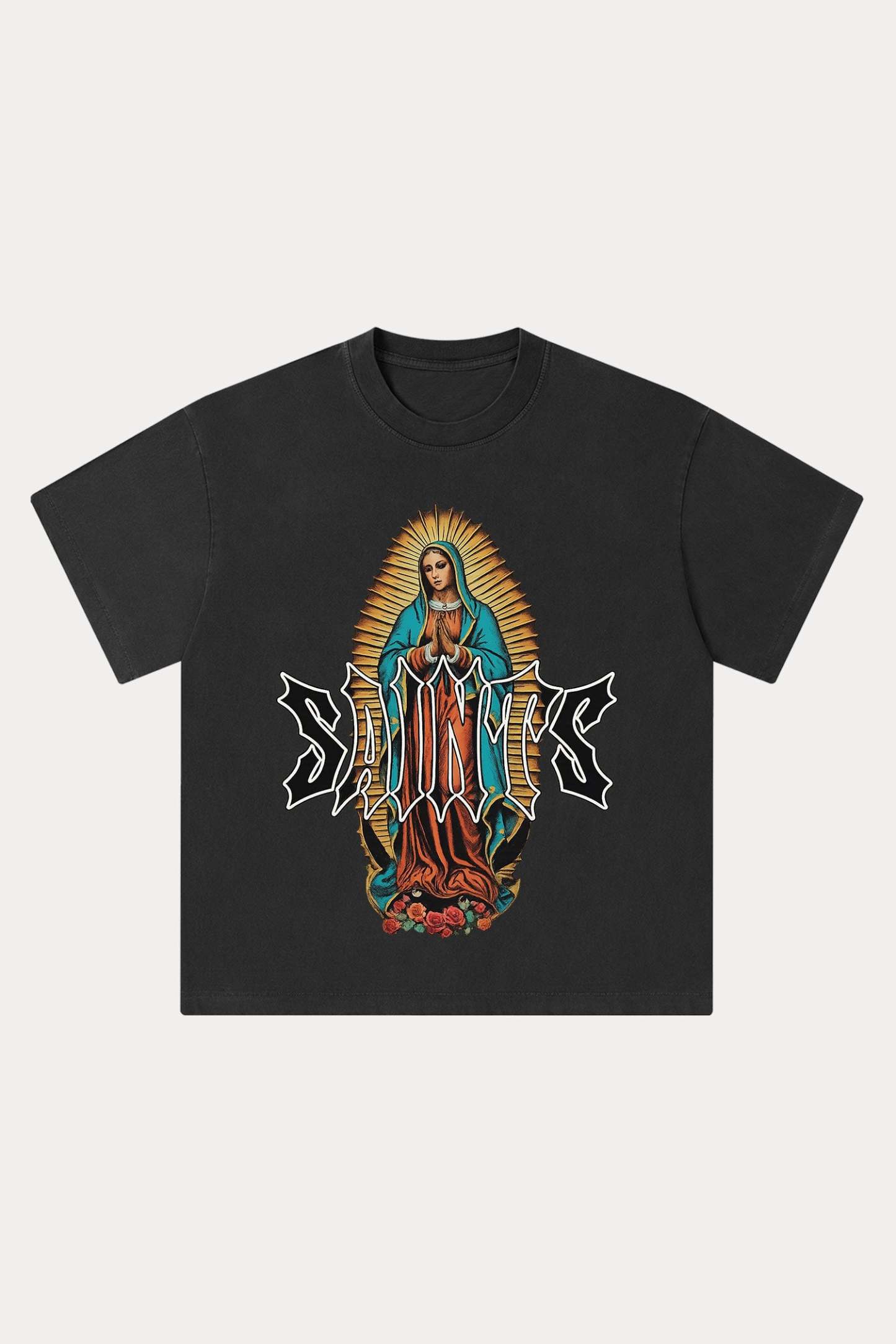 Evilnova Saints Washed Streetwear T-Shirt-Evilnova