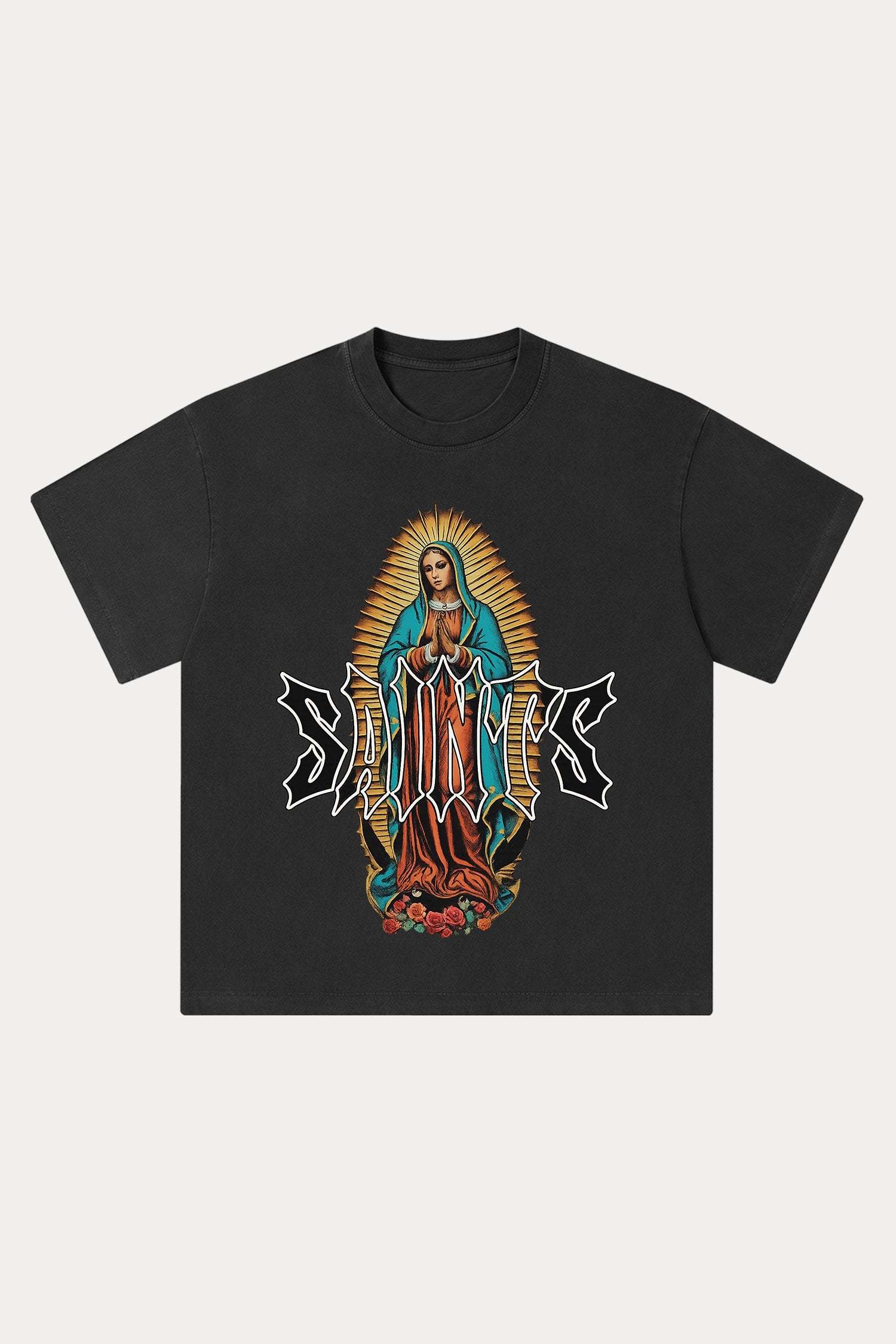 Evilnova Saints Washed Streetwear T-Shirt-Evilnova