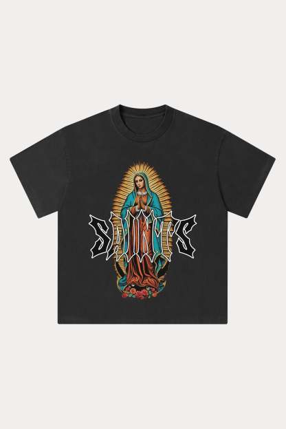 Evilnova Saints Washed Streetwear T-Shirt-Evilnova