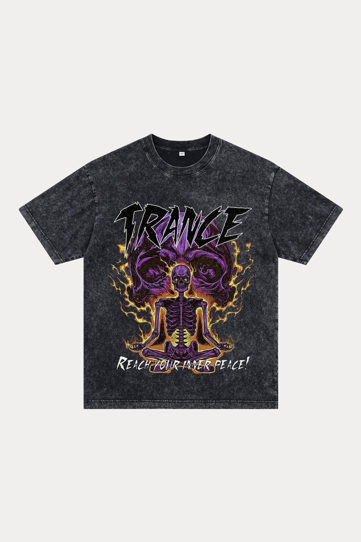 Evilnova Trance Washed Streetwear T-Shirt-Evilnova