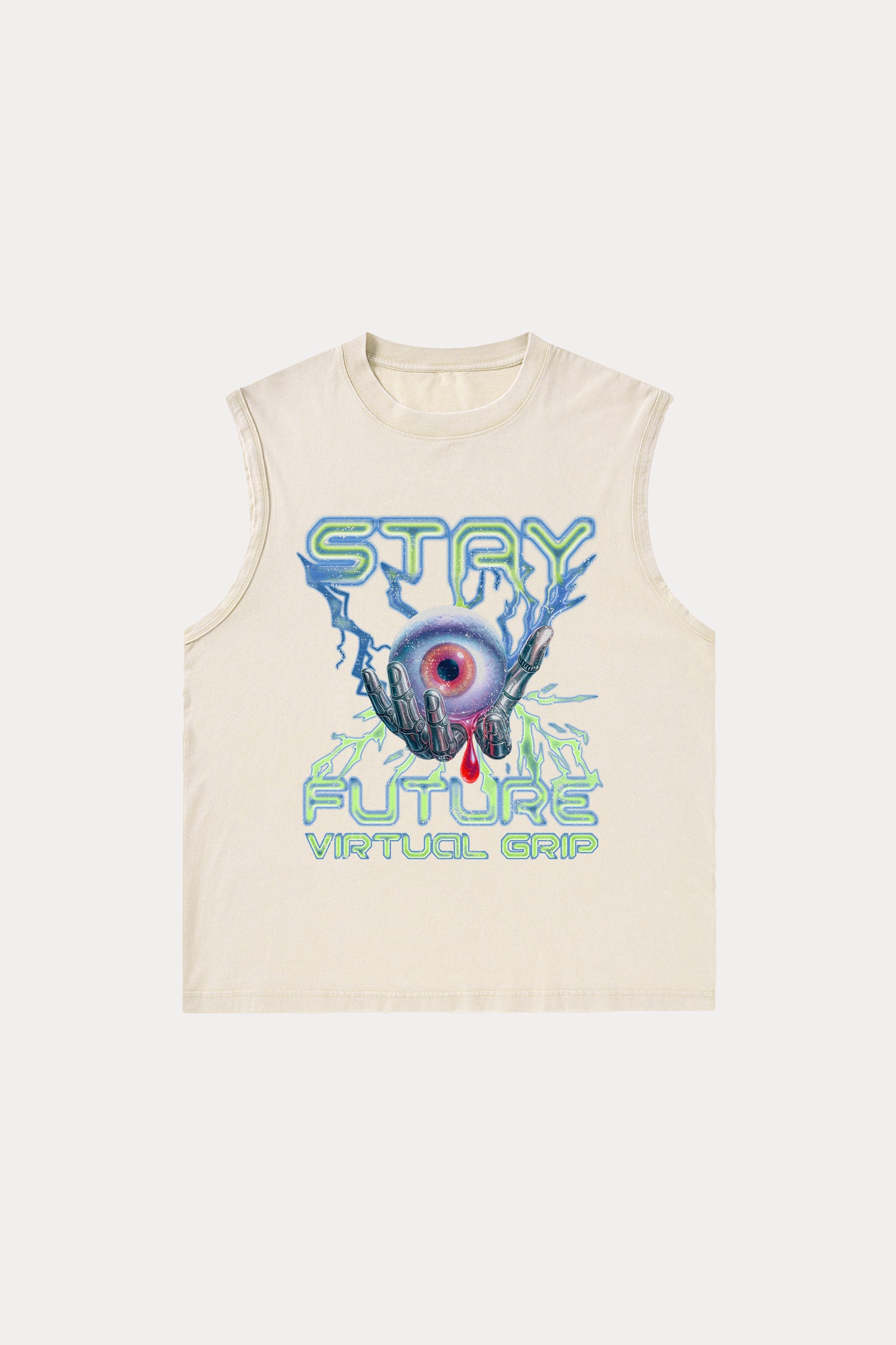 Evilnova Stay Future Washed Tank Top-Evilnova