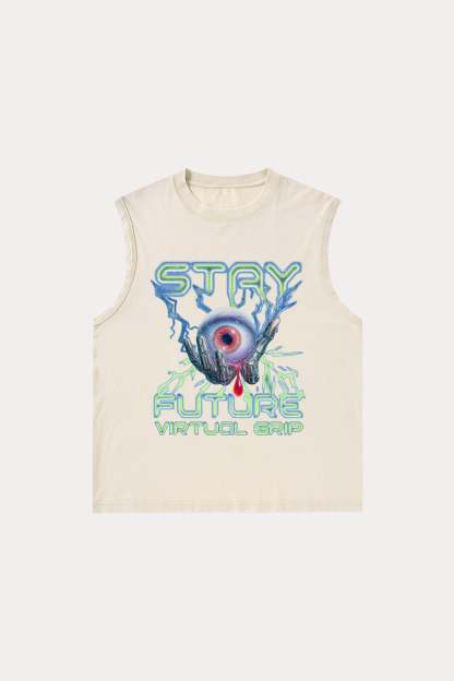 Evilnova Stay Future Washed Tank Top-Evilnova