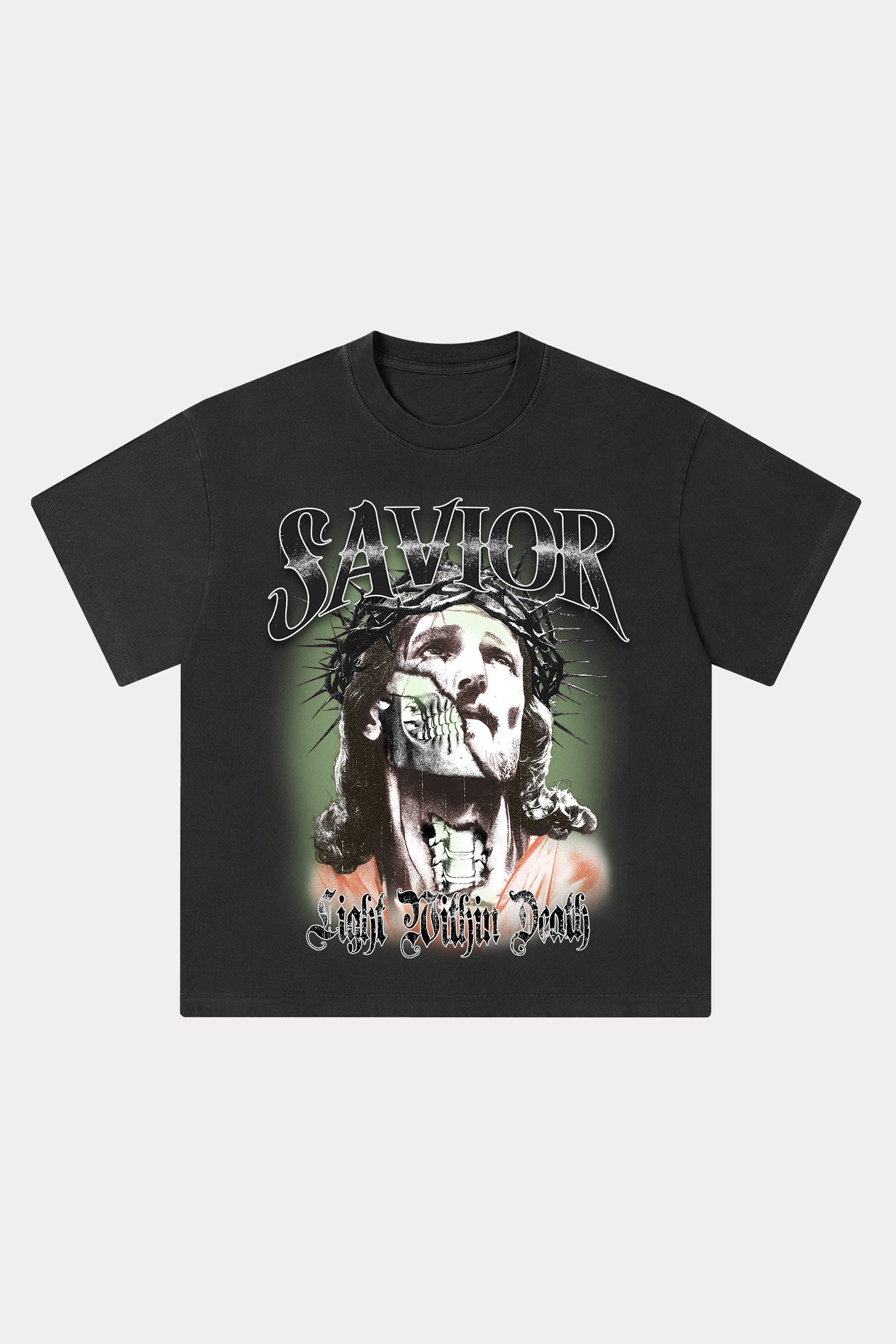 Evilnova Savior Washed Streetwear T-Shirt-Evilnova