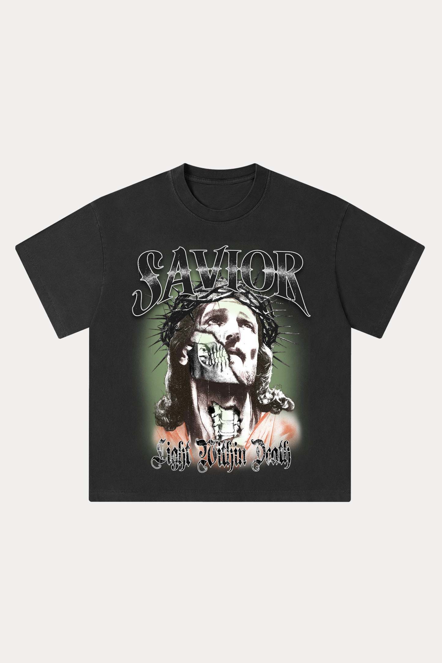 Evilnova Savior Washed Streetwear T-Shirt-Evilnova