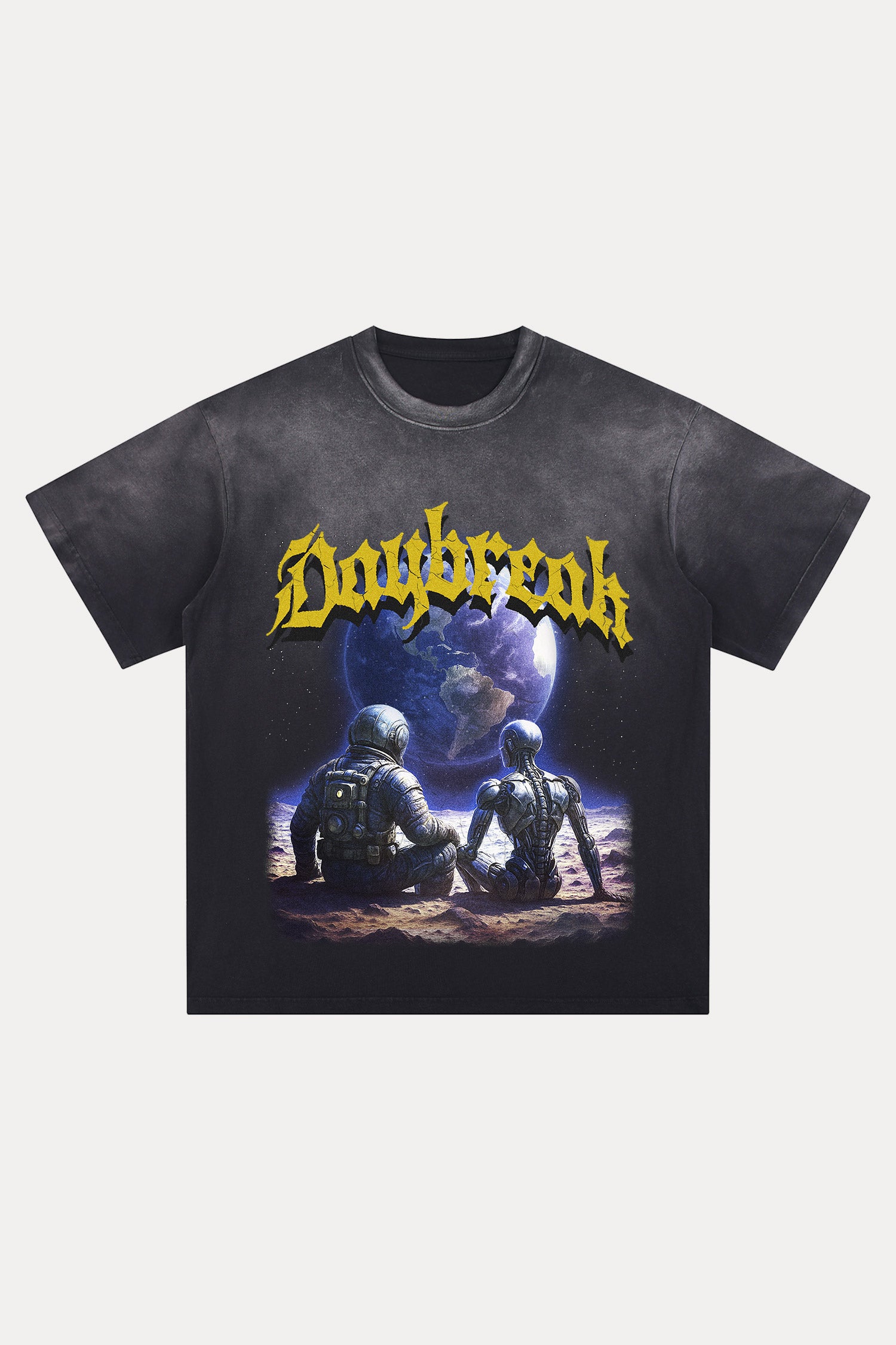 Evilnova Daybreak Distressed Washed T-Shirt-Evilnova