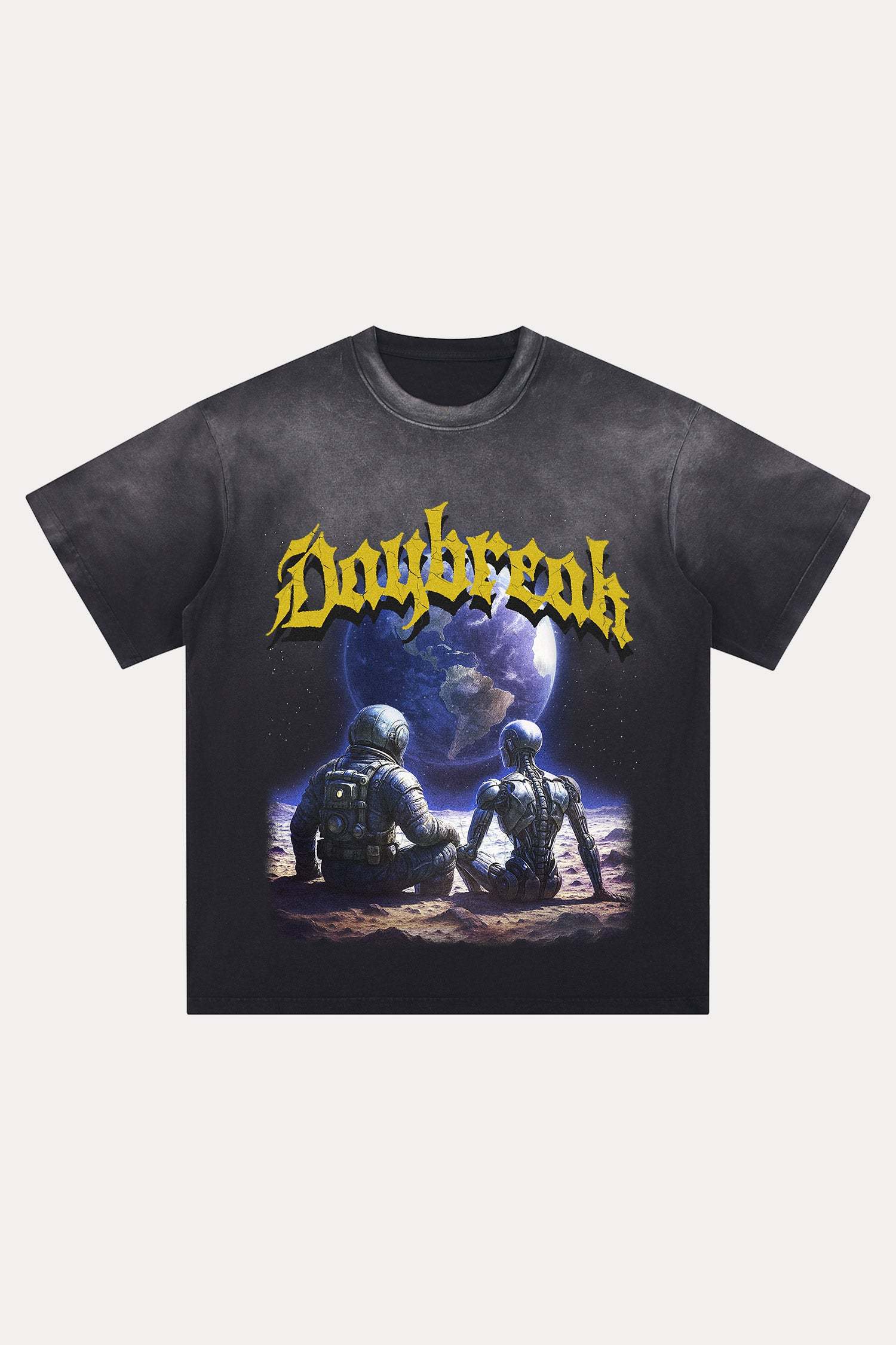 Evilnova Daybreak Distressed Washed T-Shirt-Evilnova