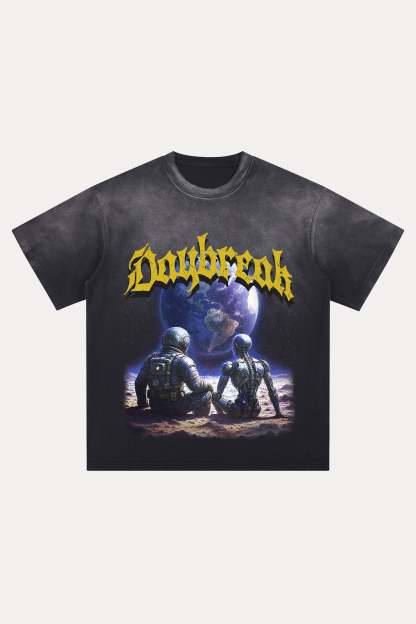 Evilnova Daybreak Distressed Washed T-Shirt-Evilnova