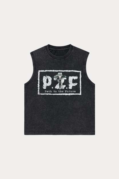 Evilnova P2F Washed Tank Top-Evilnova