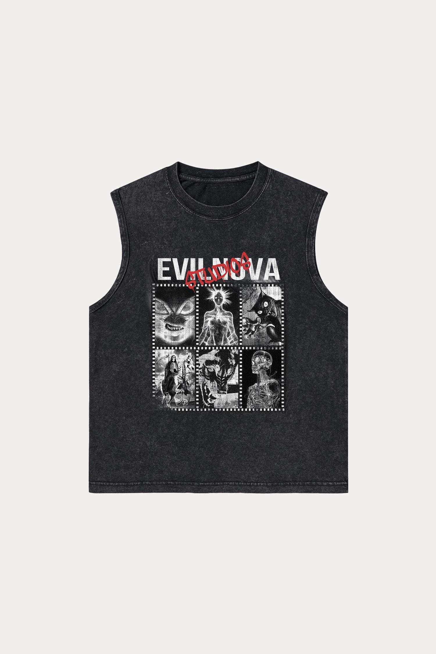 Evilnova  Evilnova Studios Washed Tank Top-Evilnova