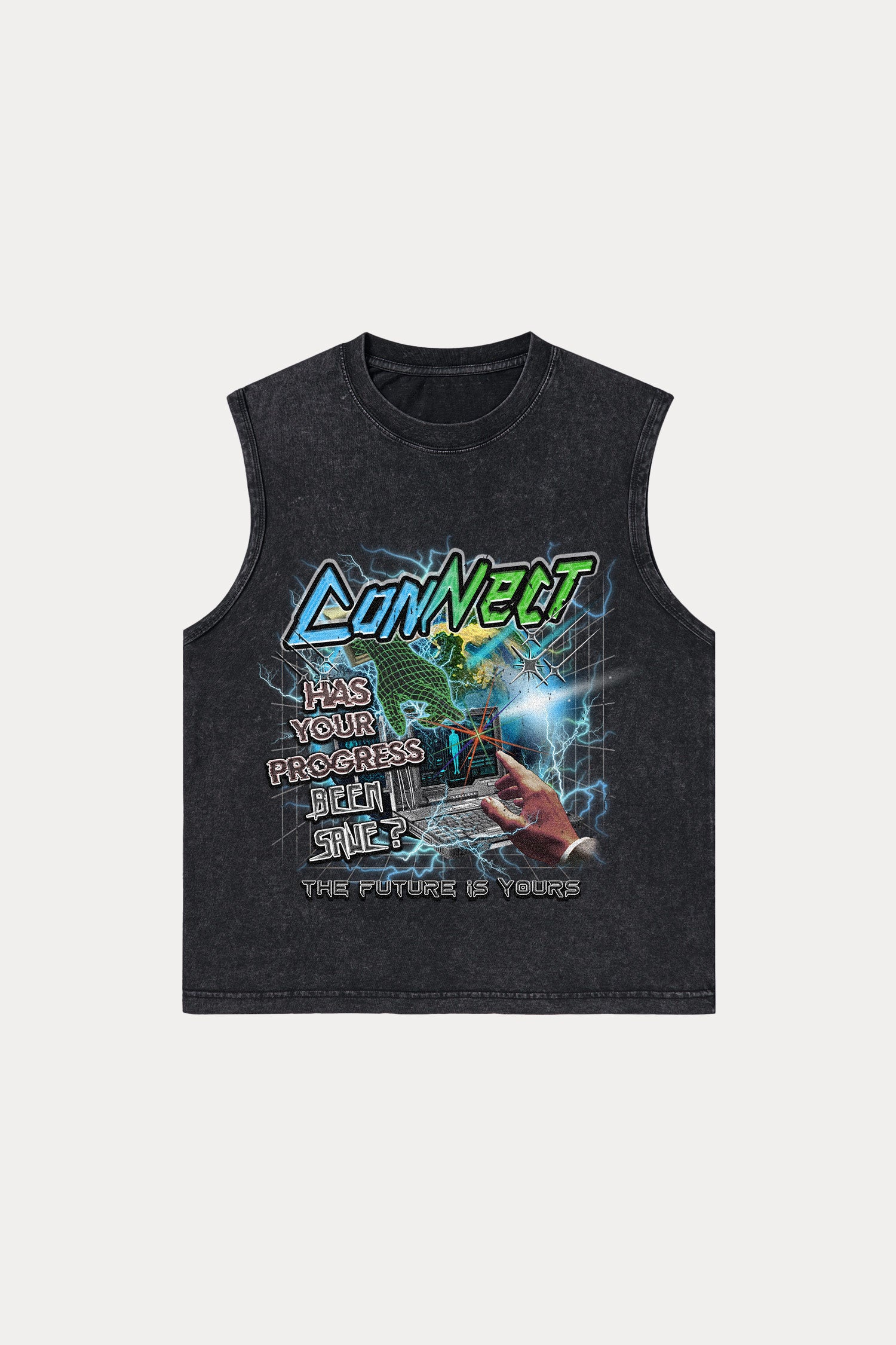 Evilnova Connect Washed Tank Top-Evilnova