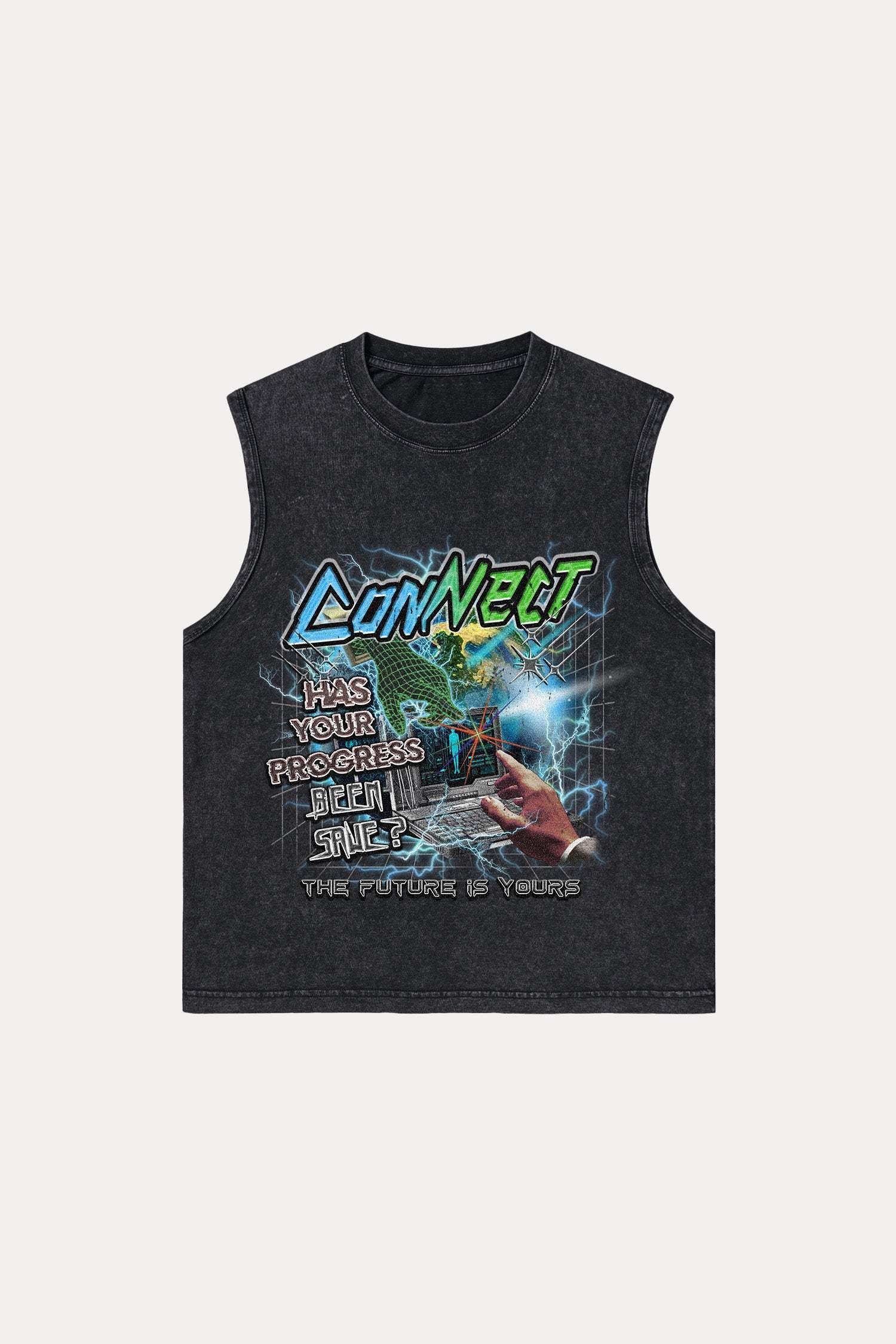 Evilnova Connect Washed Tank Top-Evilnova