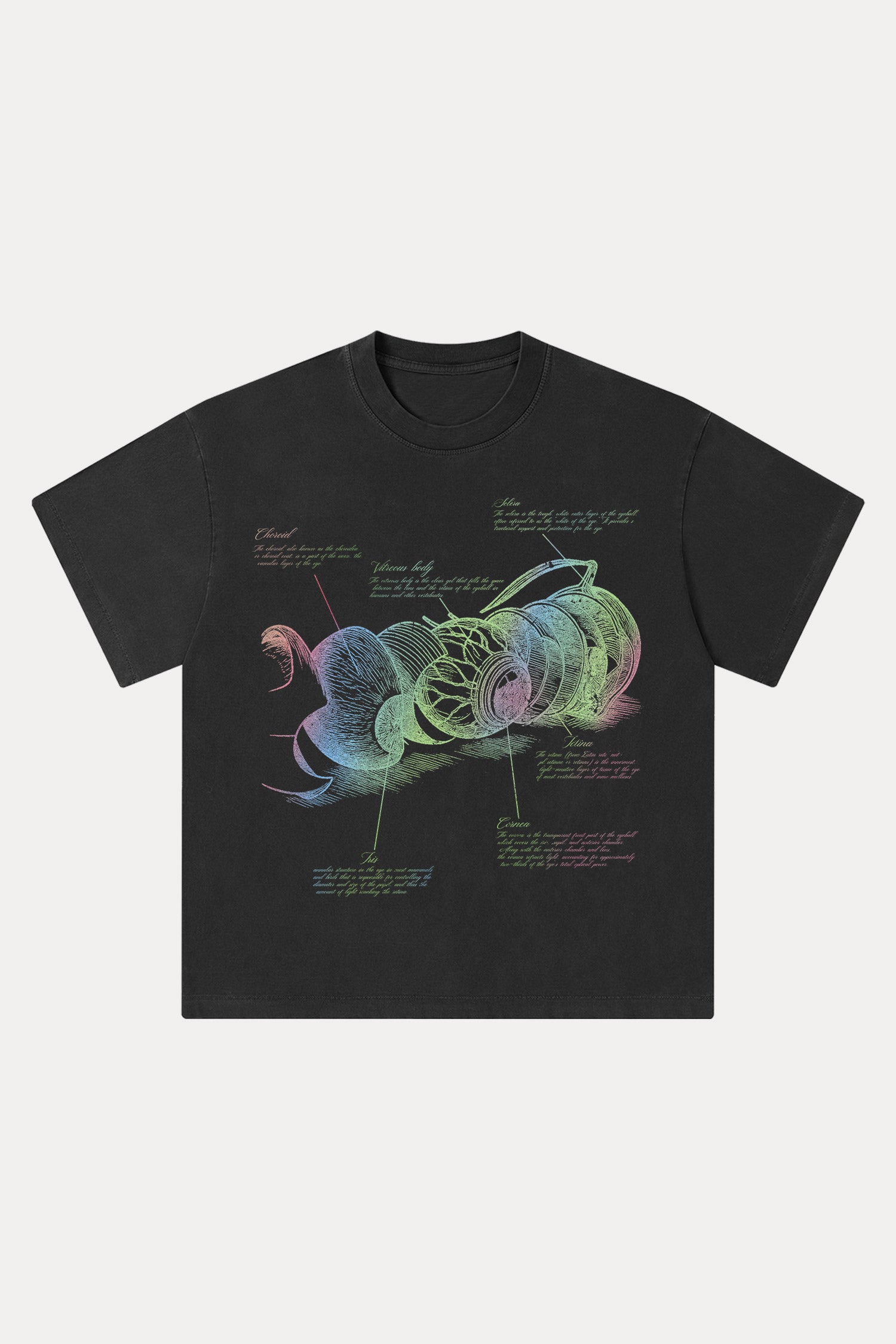 Evilnova Anatomy Washed Streetwear T-Shirt-Evilnova