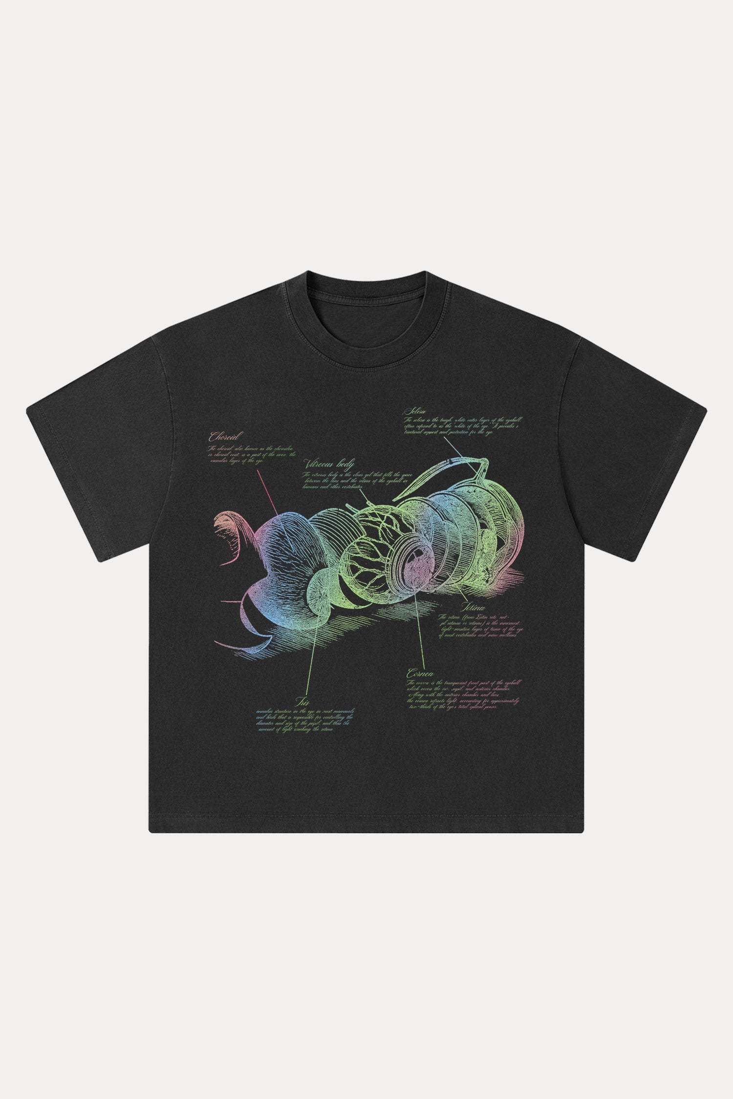 Evilnova Anatomy Washed Streetwear T-Shirt-Evilnova