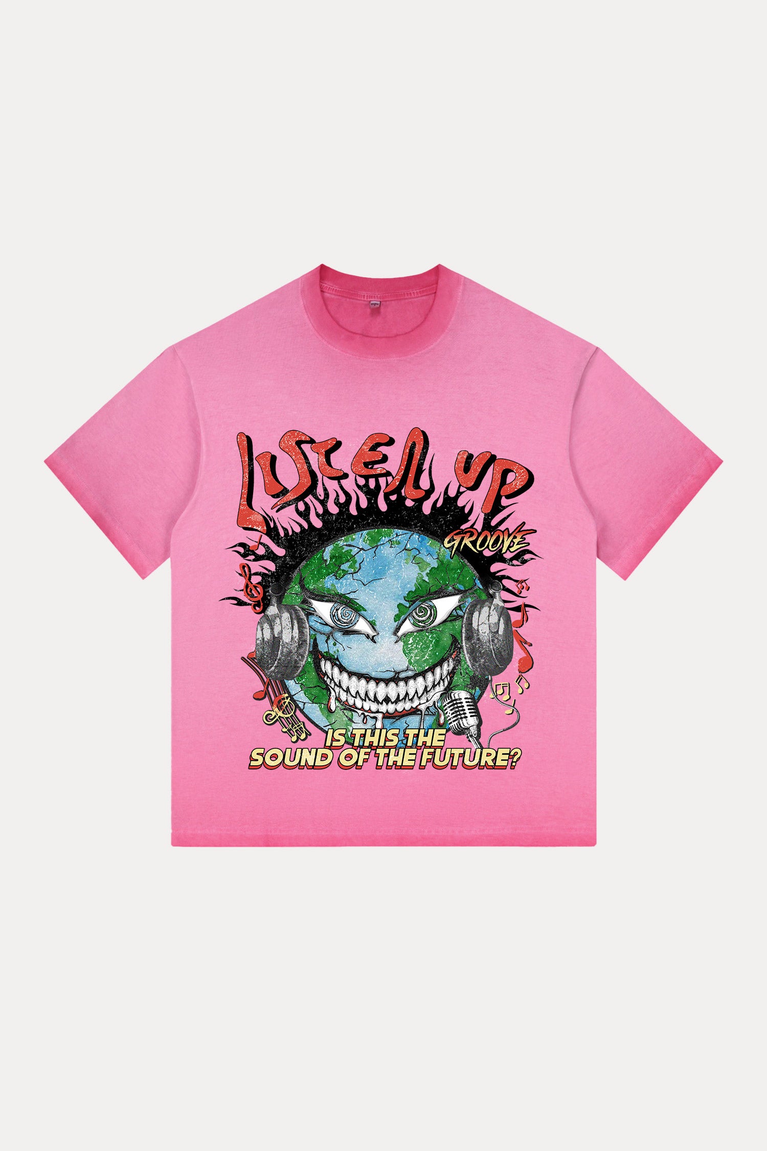 Evilnova Listen Up Gradient Washed T-Shirt-Evilnova